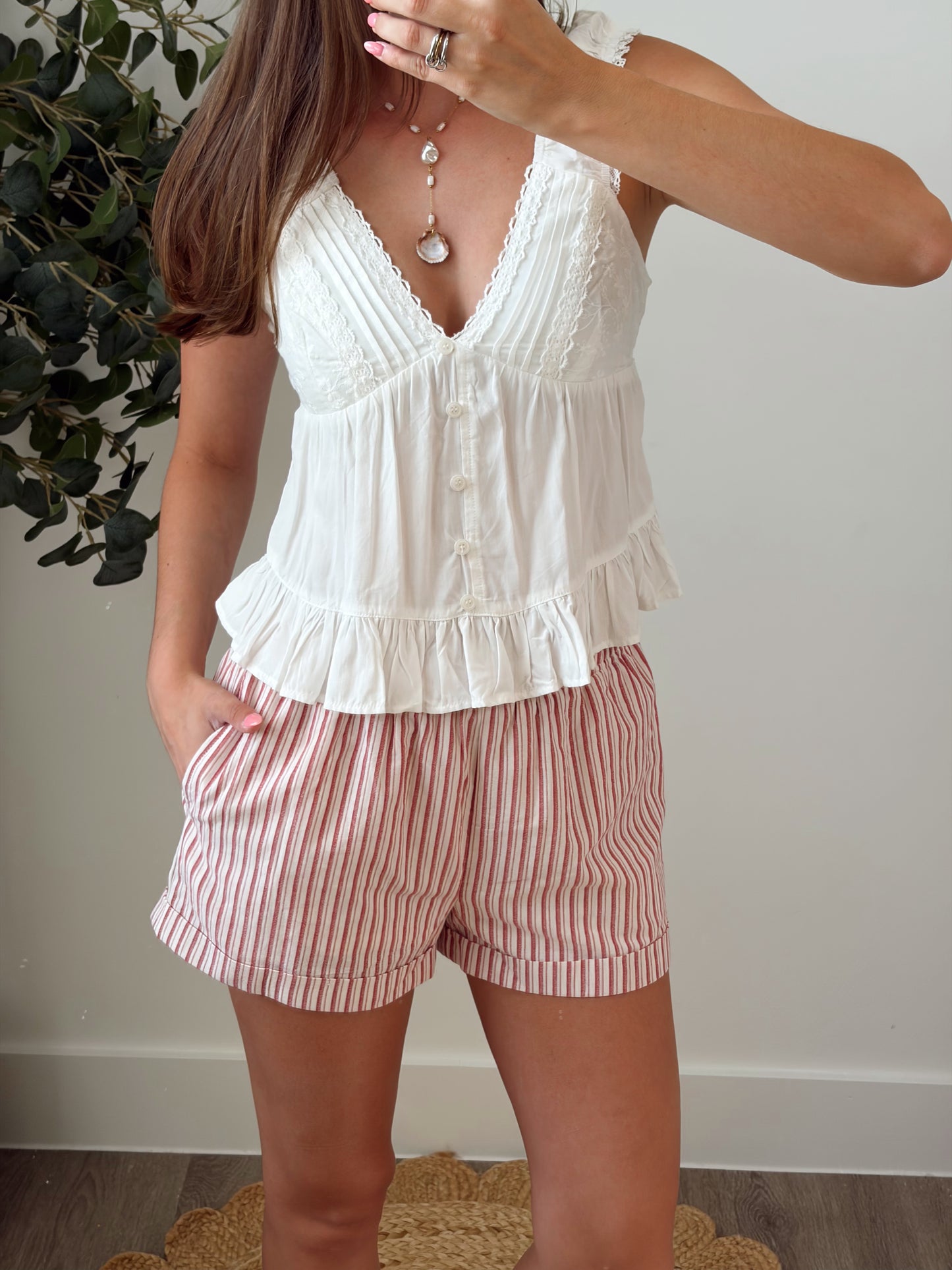 Vanilla Sky Eyelet Top