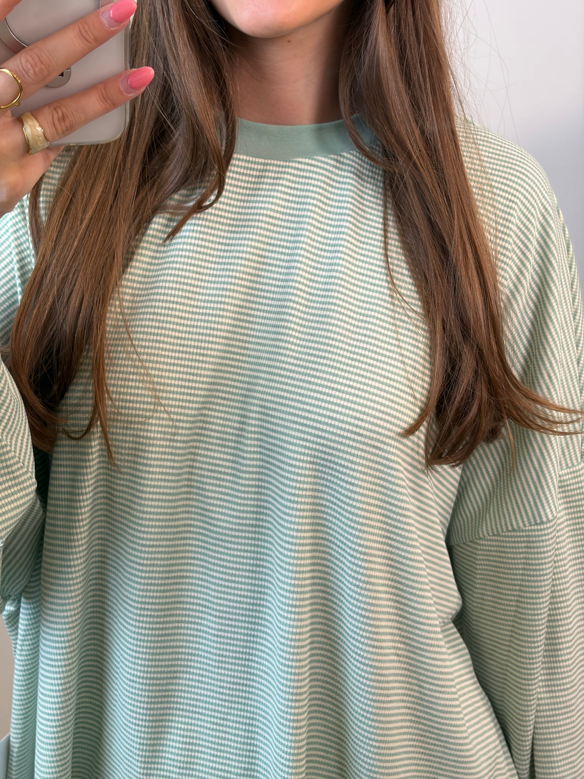 Mint Stripe Short Set