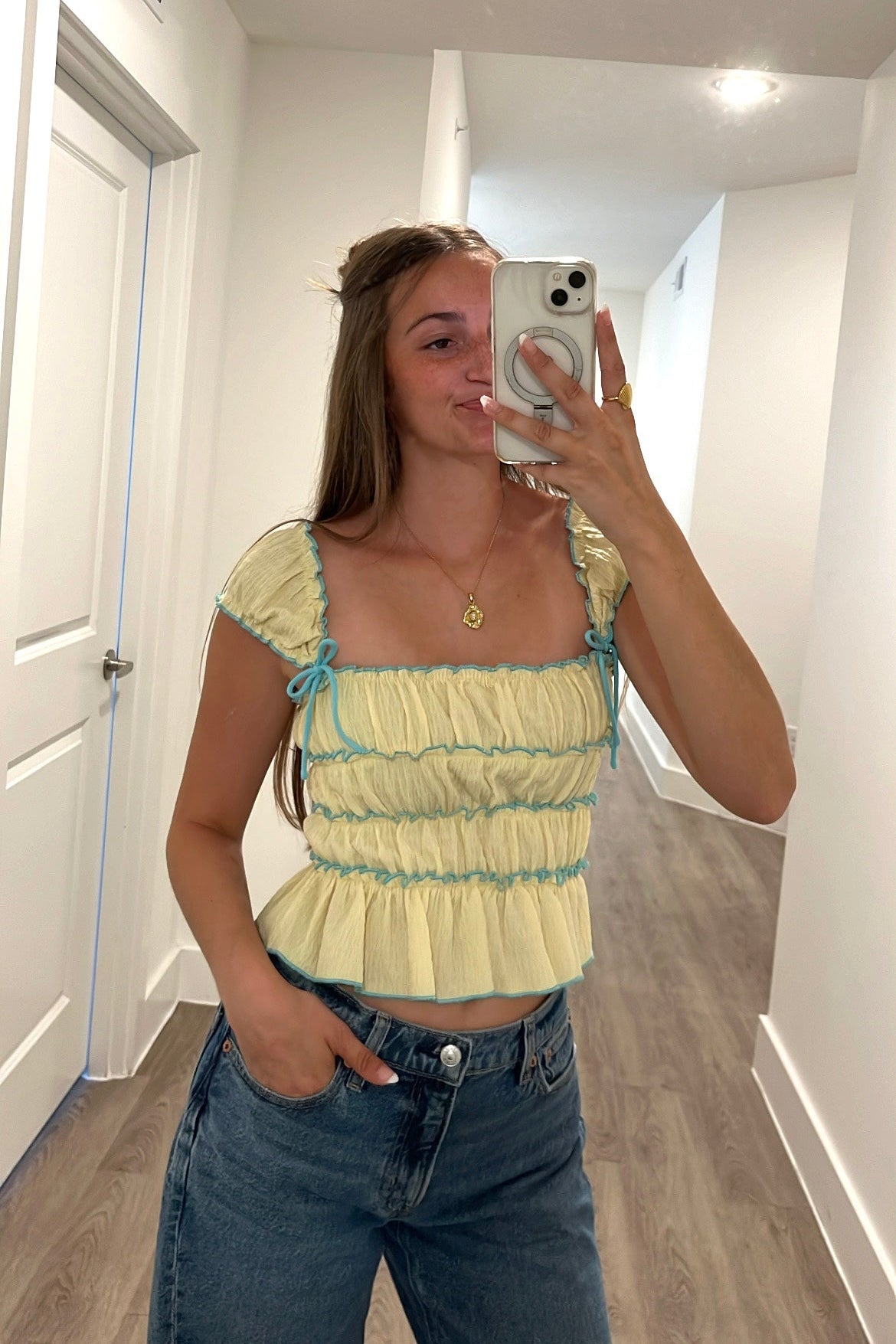 Sweet Lemon Ruffle Top