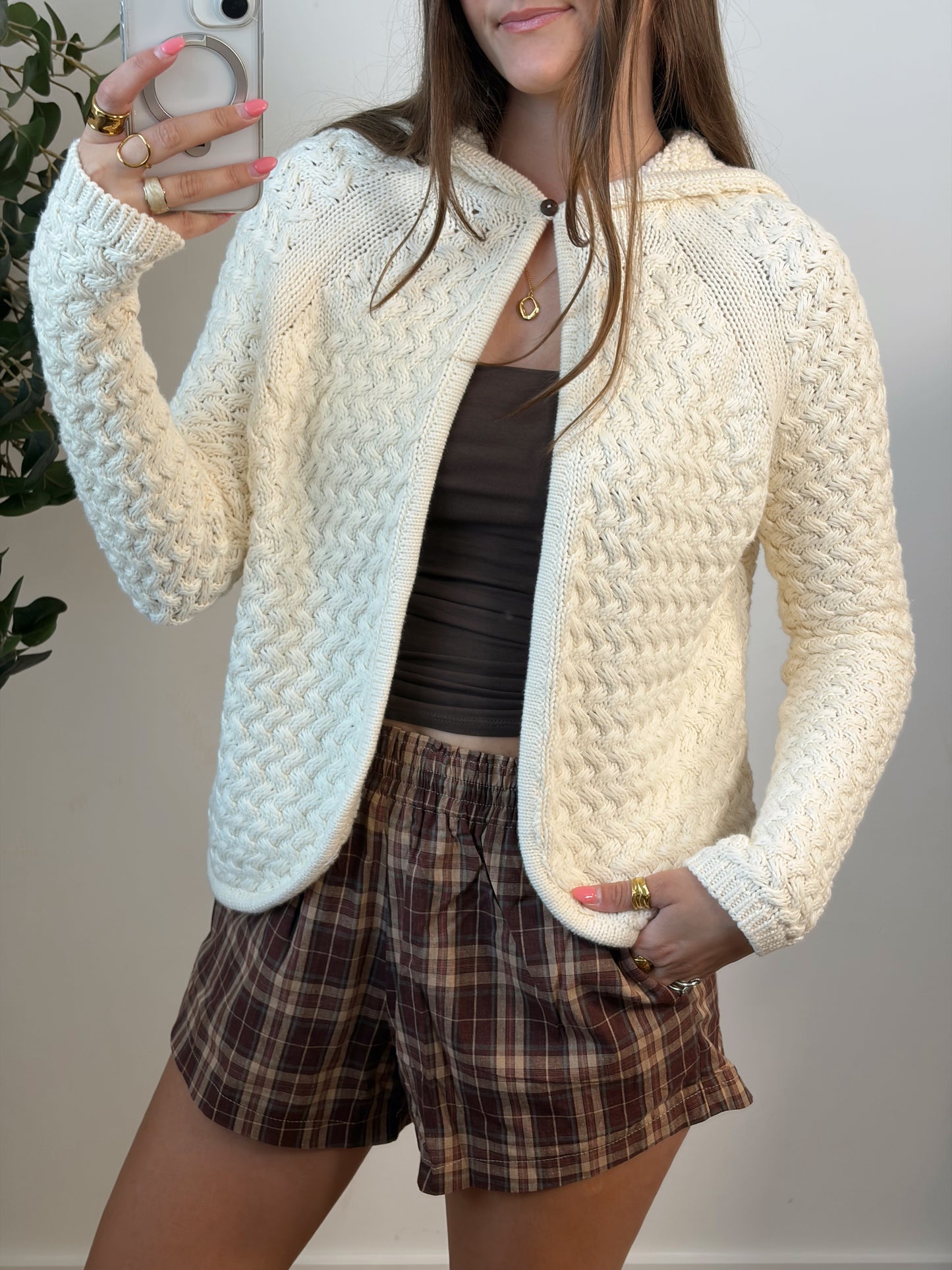 One Button Knit Cardigan