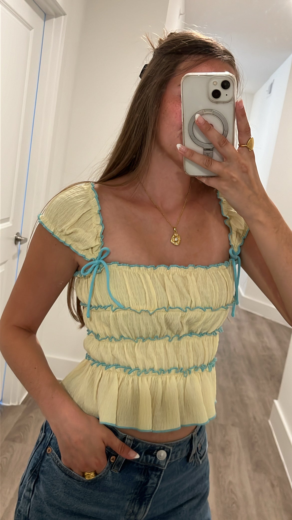 Sweet Lemon Ruffle Top