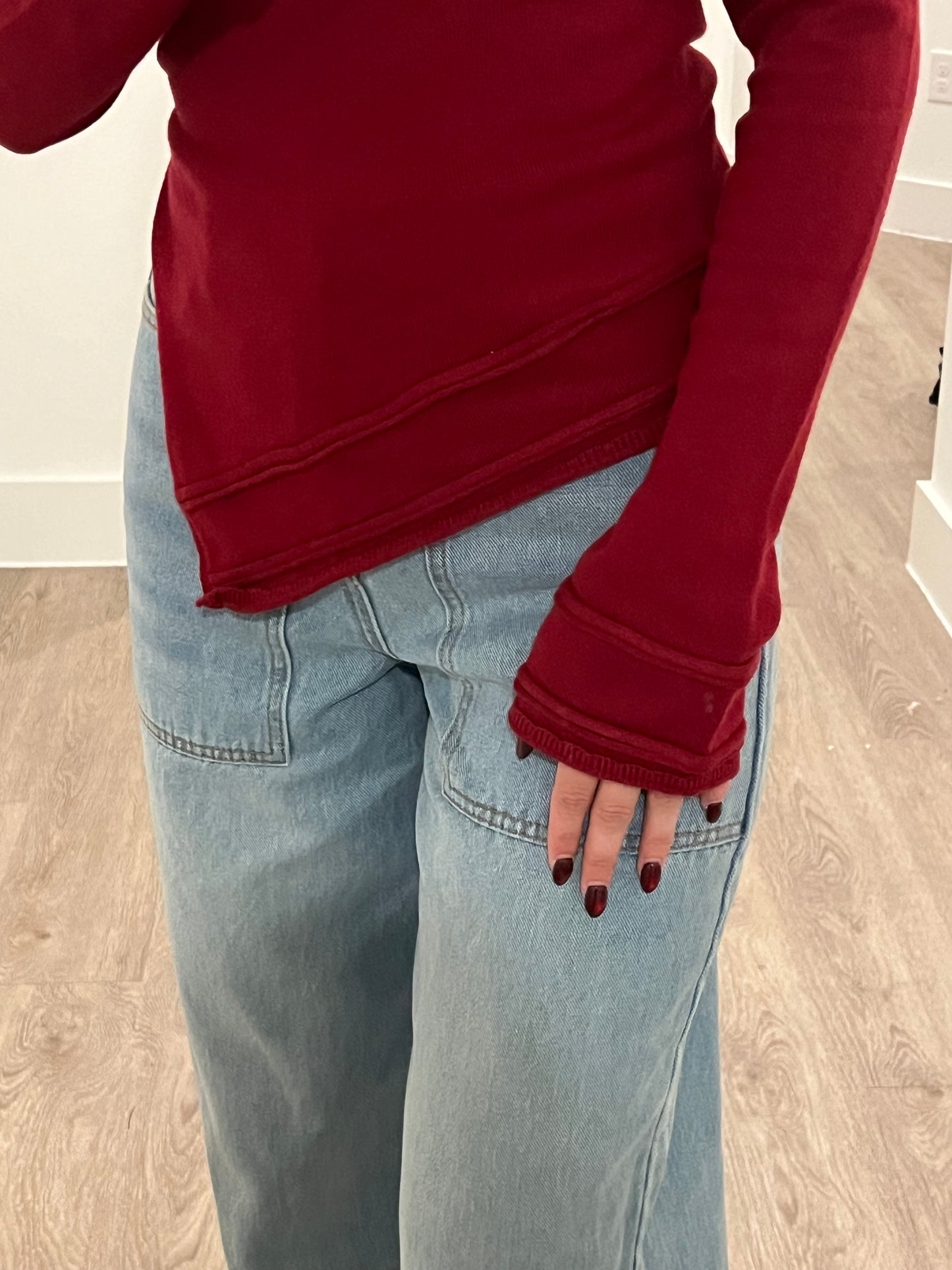 Mistletoe off the shoulder Top