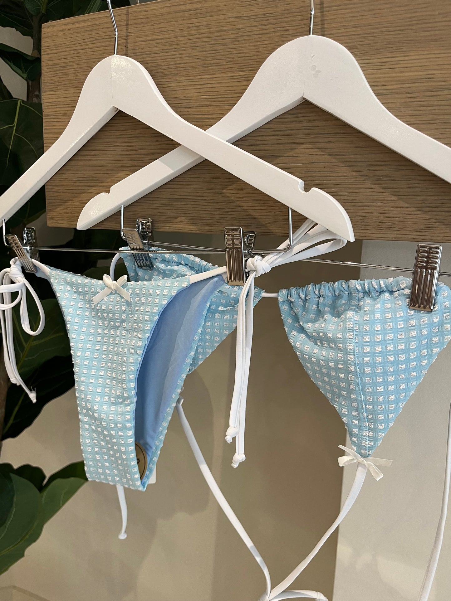 Baby Blue Gingham Set