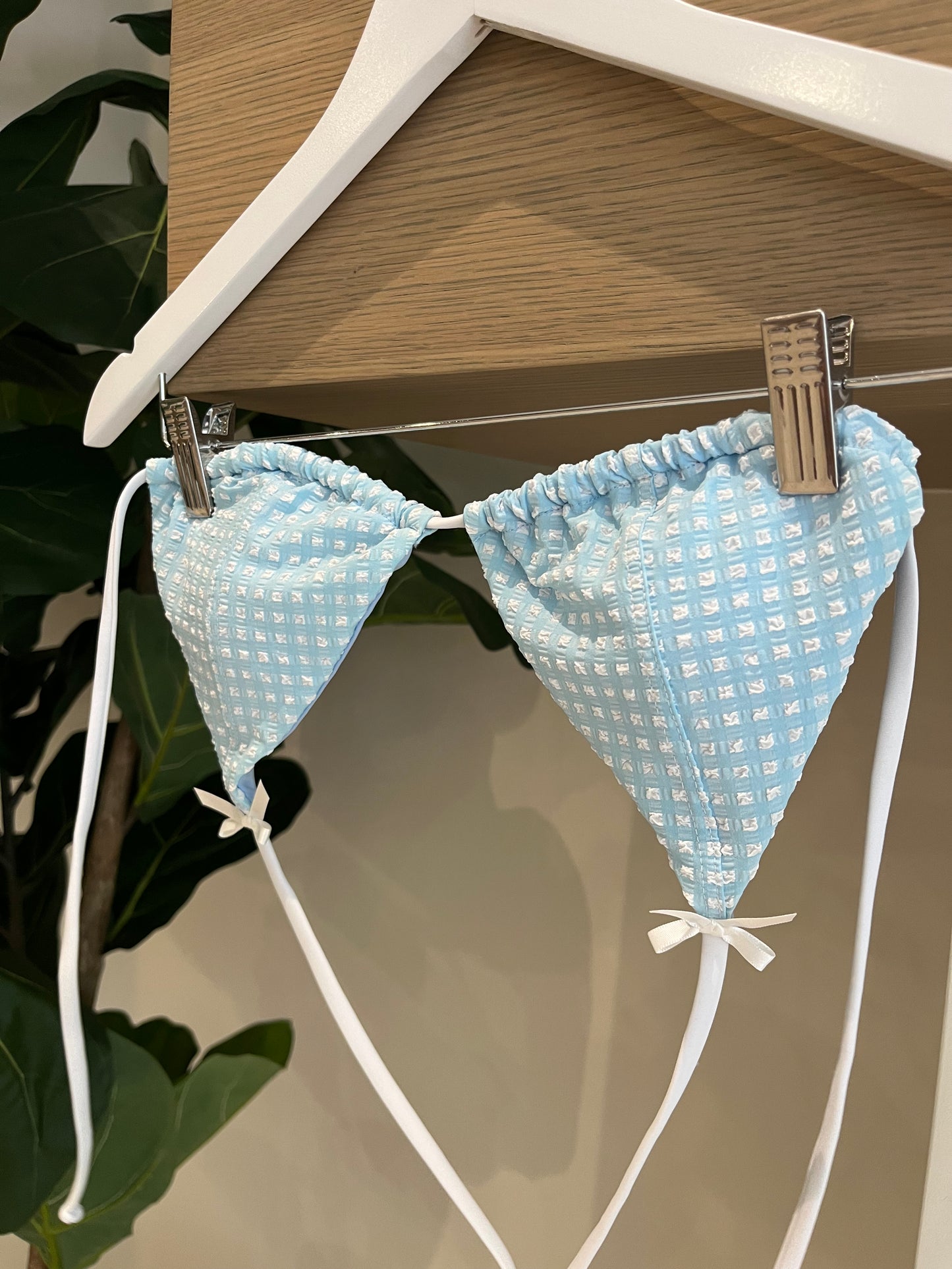 Baby Blue Gingham Set