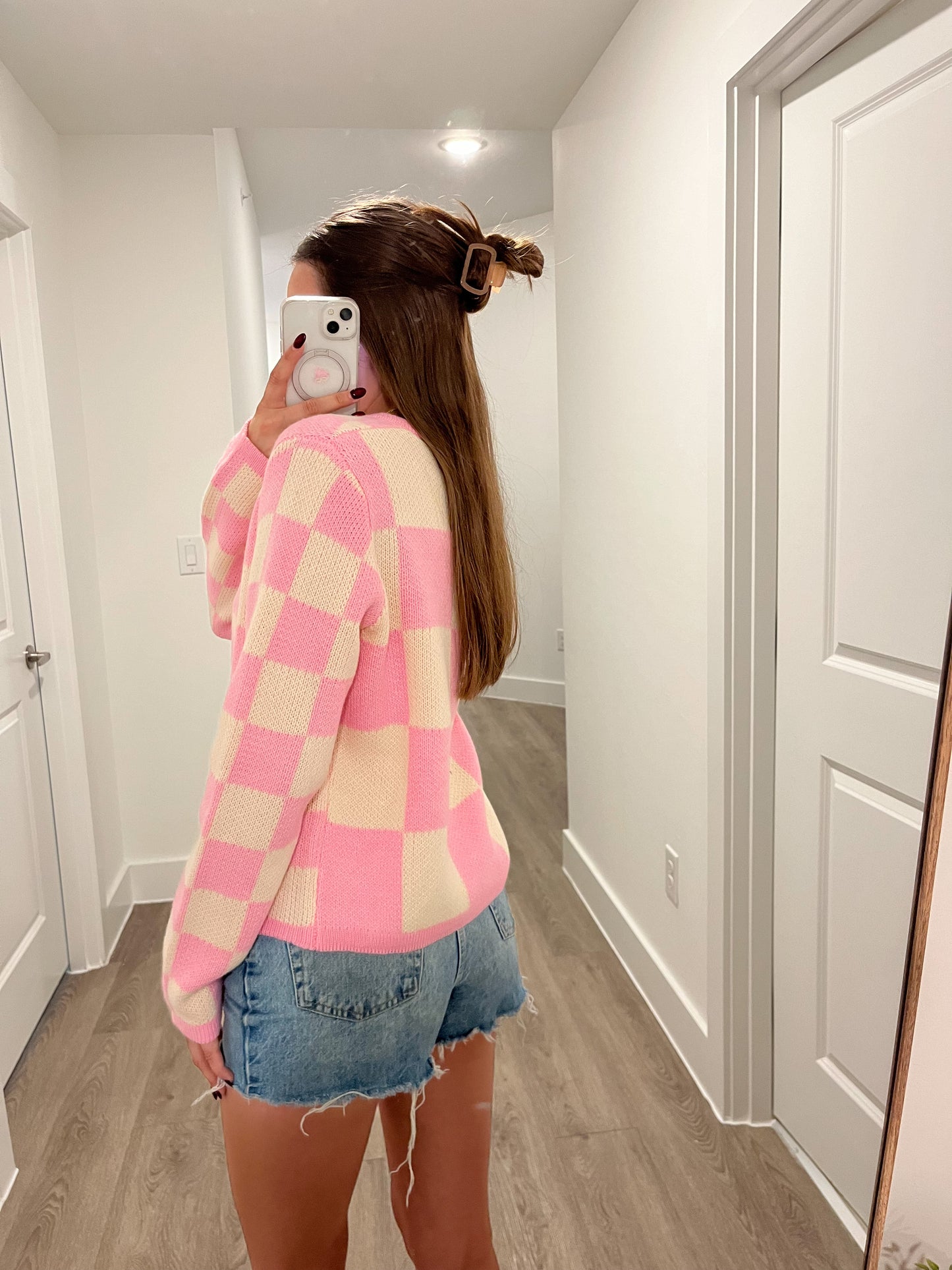 Checkmate Tie Front Sweater