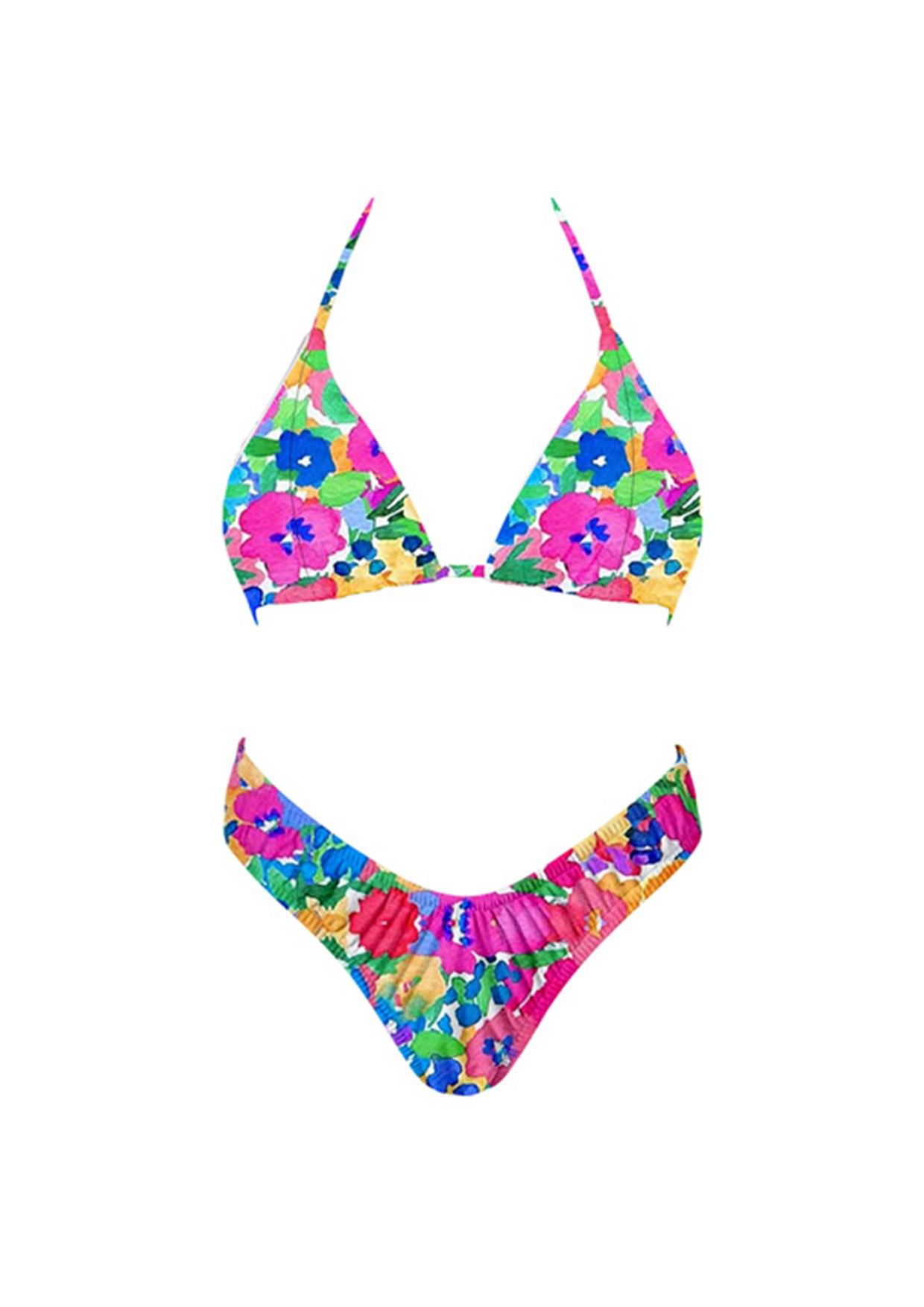Bright floral Scrunch Bikini