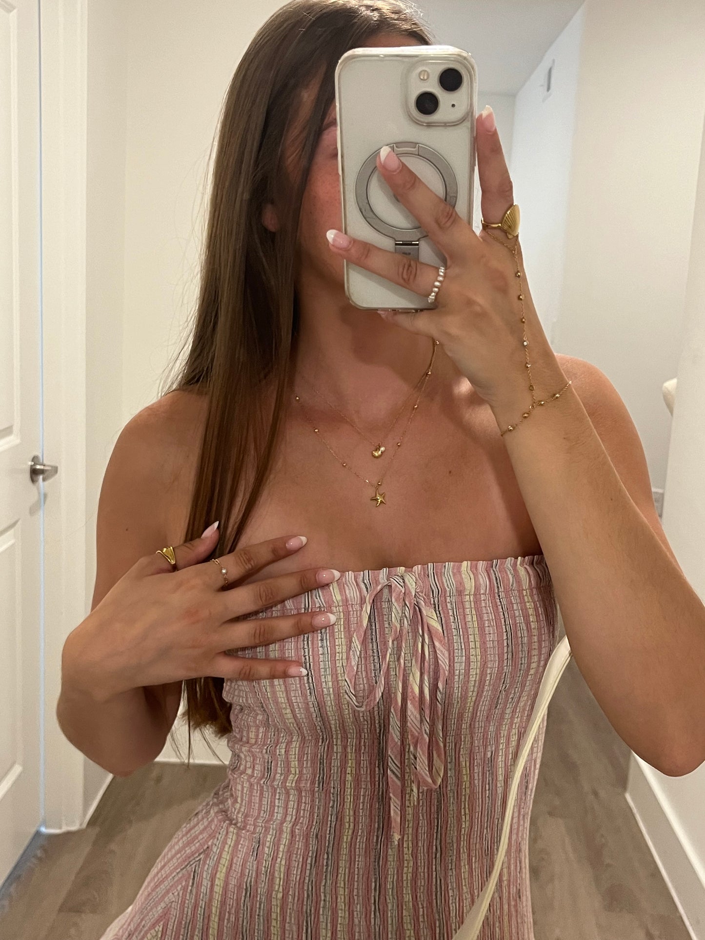 Seaside Smocked Stripe Dress