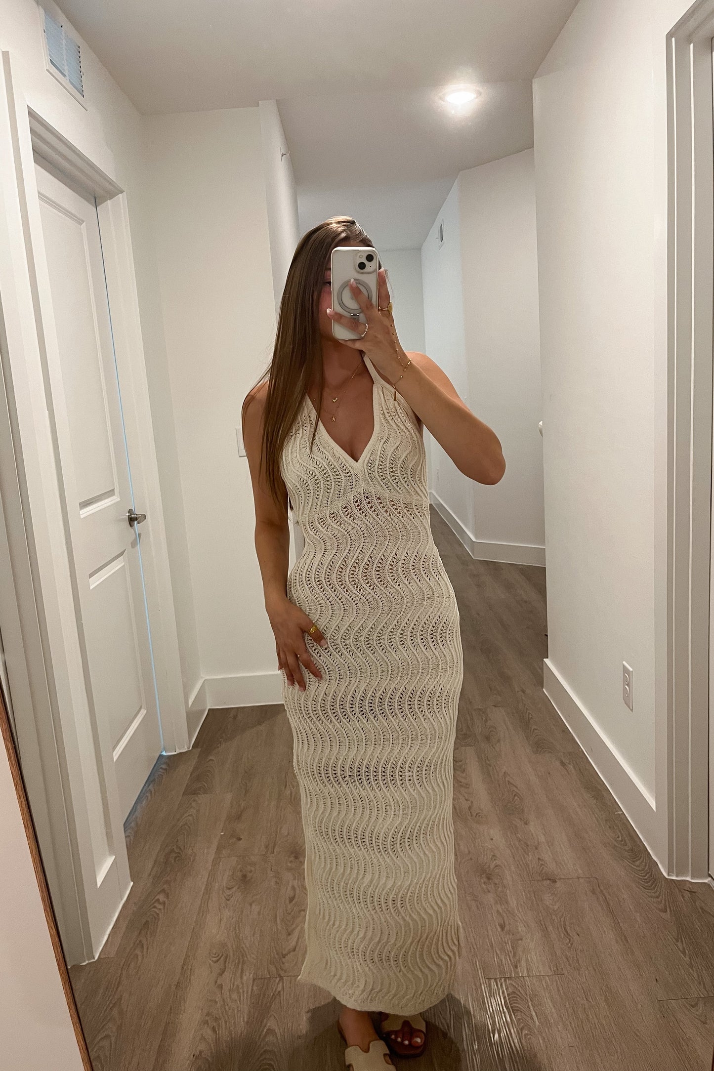 Sunlit Crochet Maxi Dress