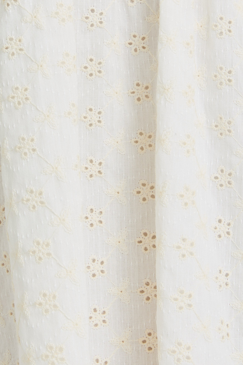 Spring Eyelet Halter Dress