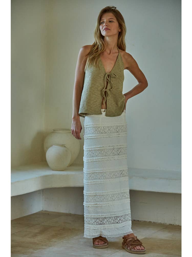 Harbor Lace Midi Skirt