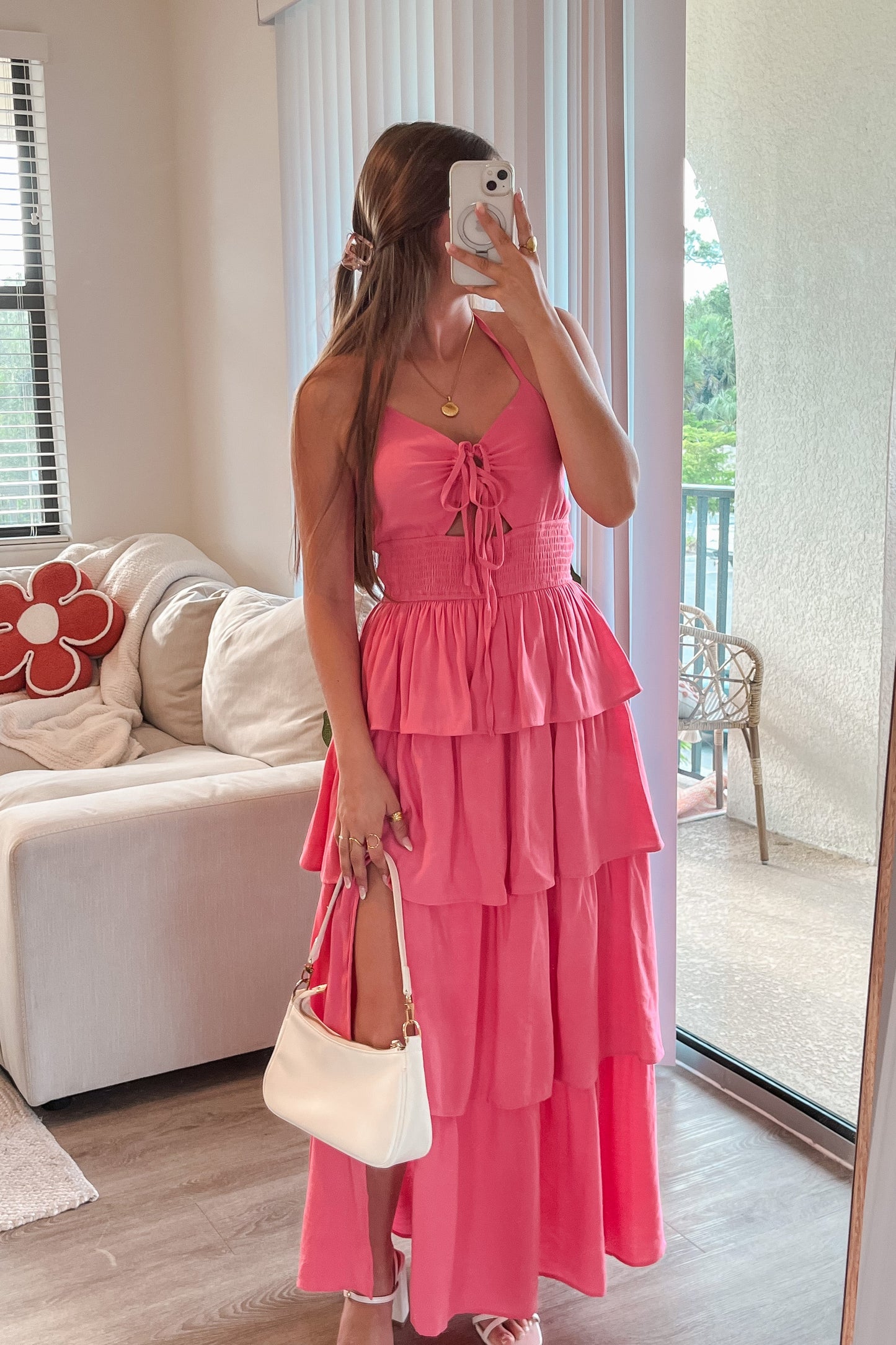 Pink Skies Ruffle Maxi Dress