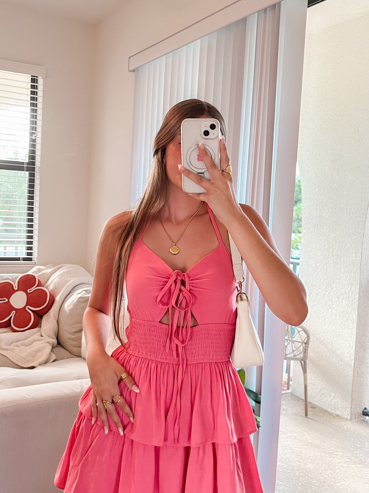 Pink Skies Ruffle Maxi Dress