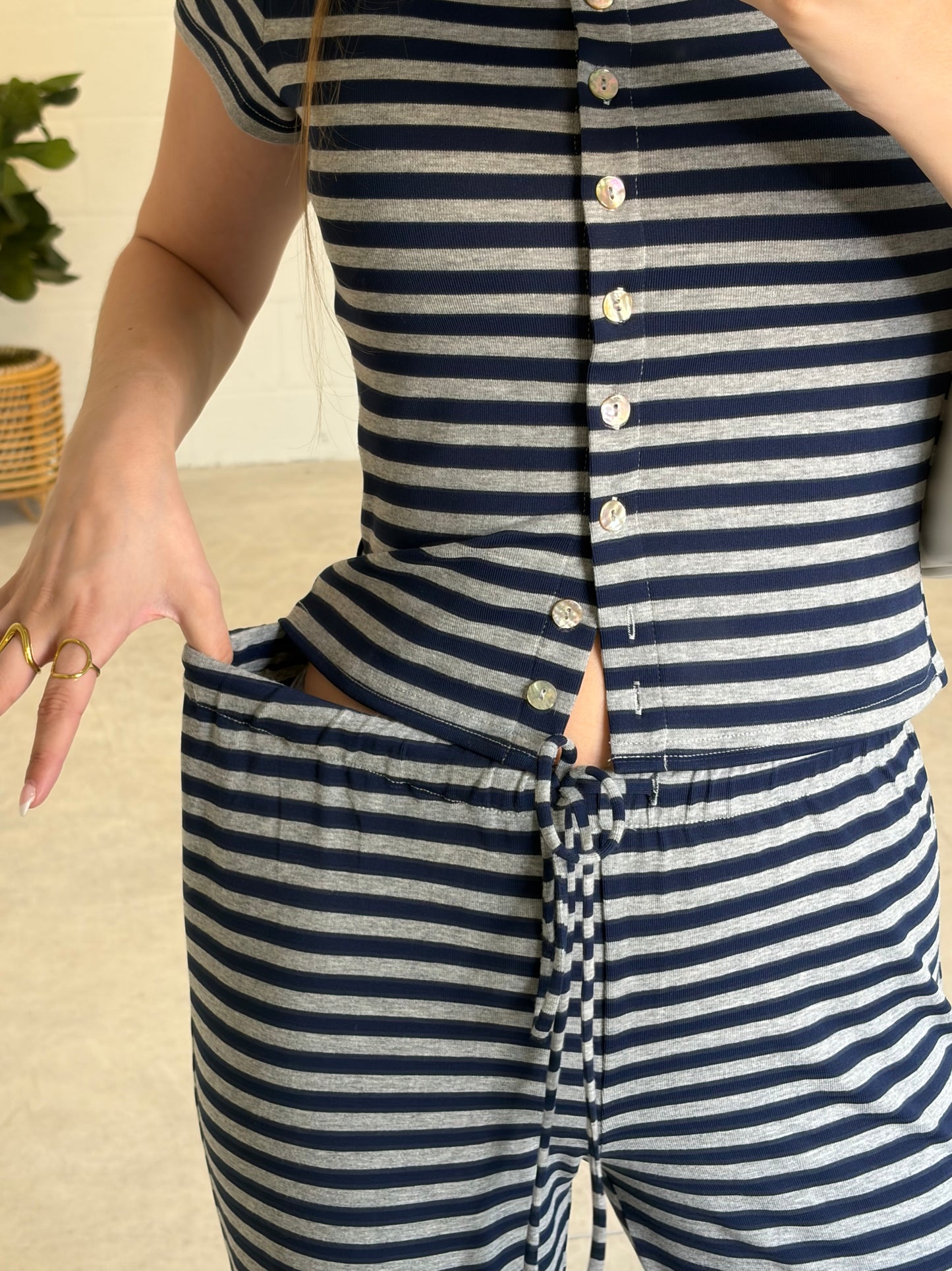 Navy Harbor Stripe Set
