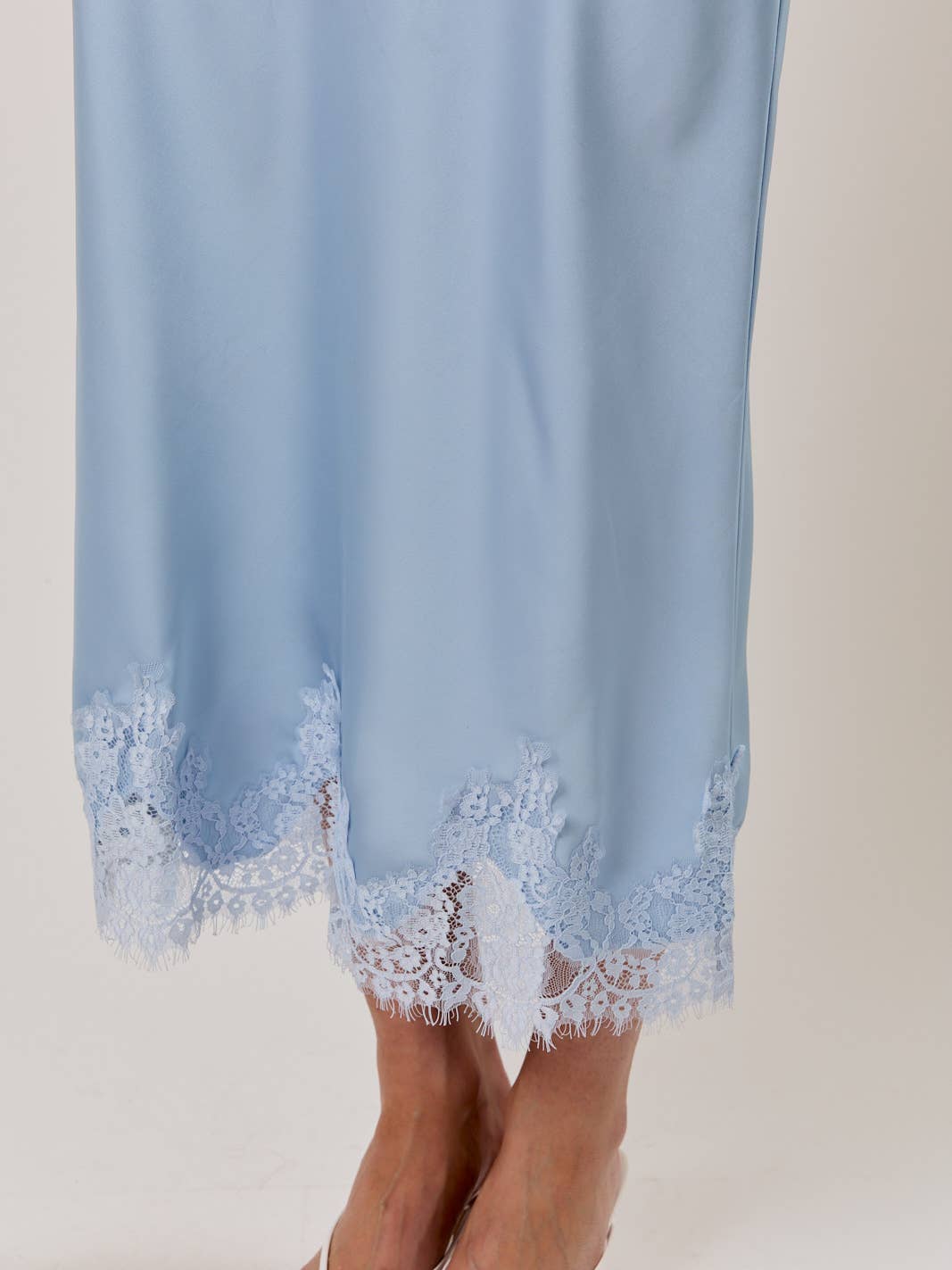 Summer Blues Satin Skirt