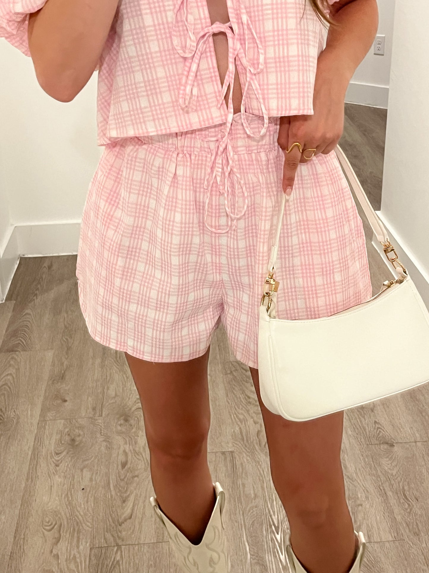 Pink Summer Gingham Set