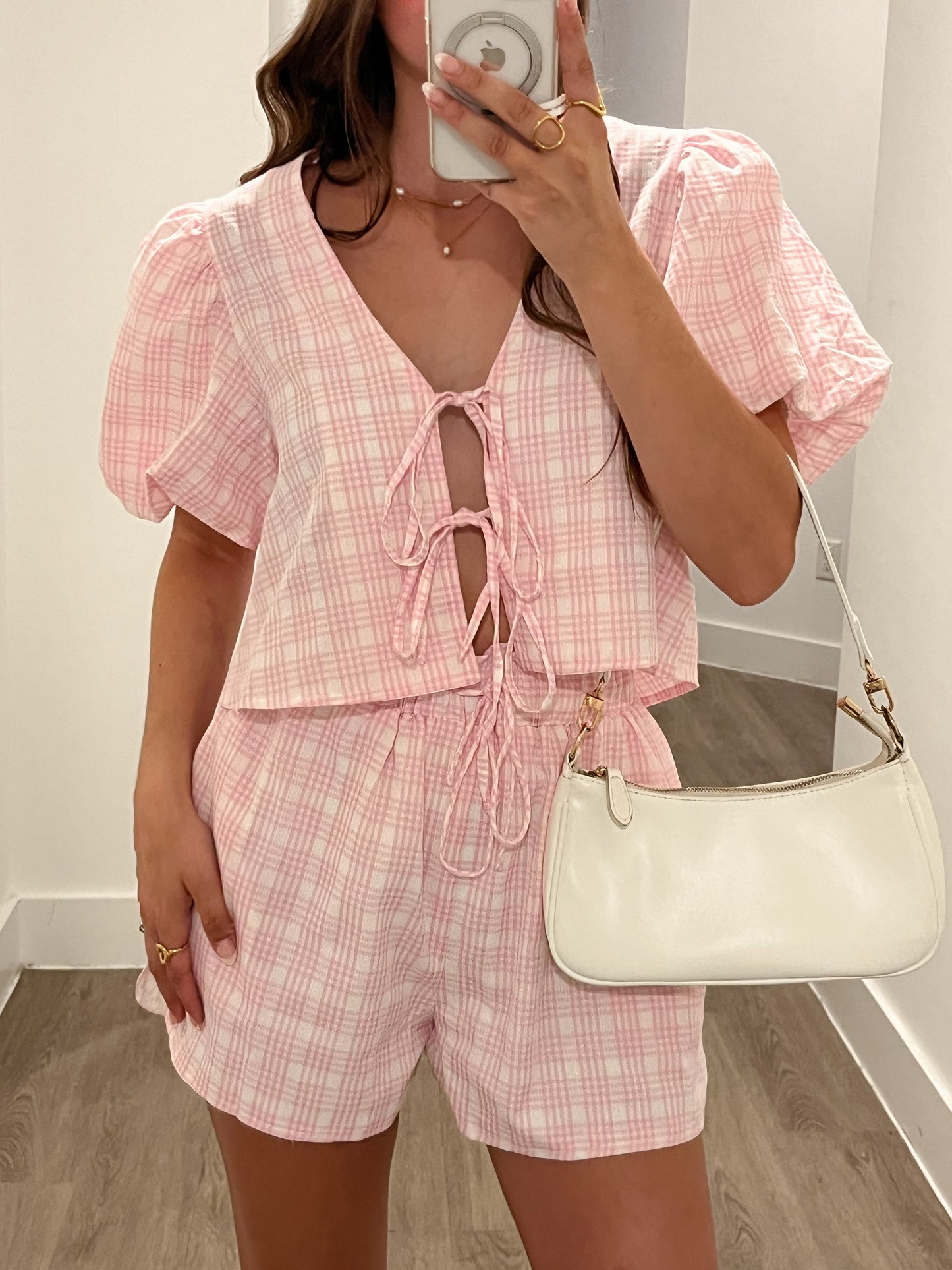 Pink Summer Gingham Set