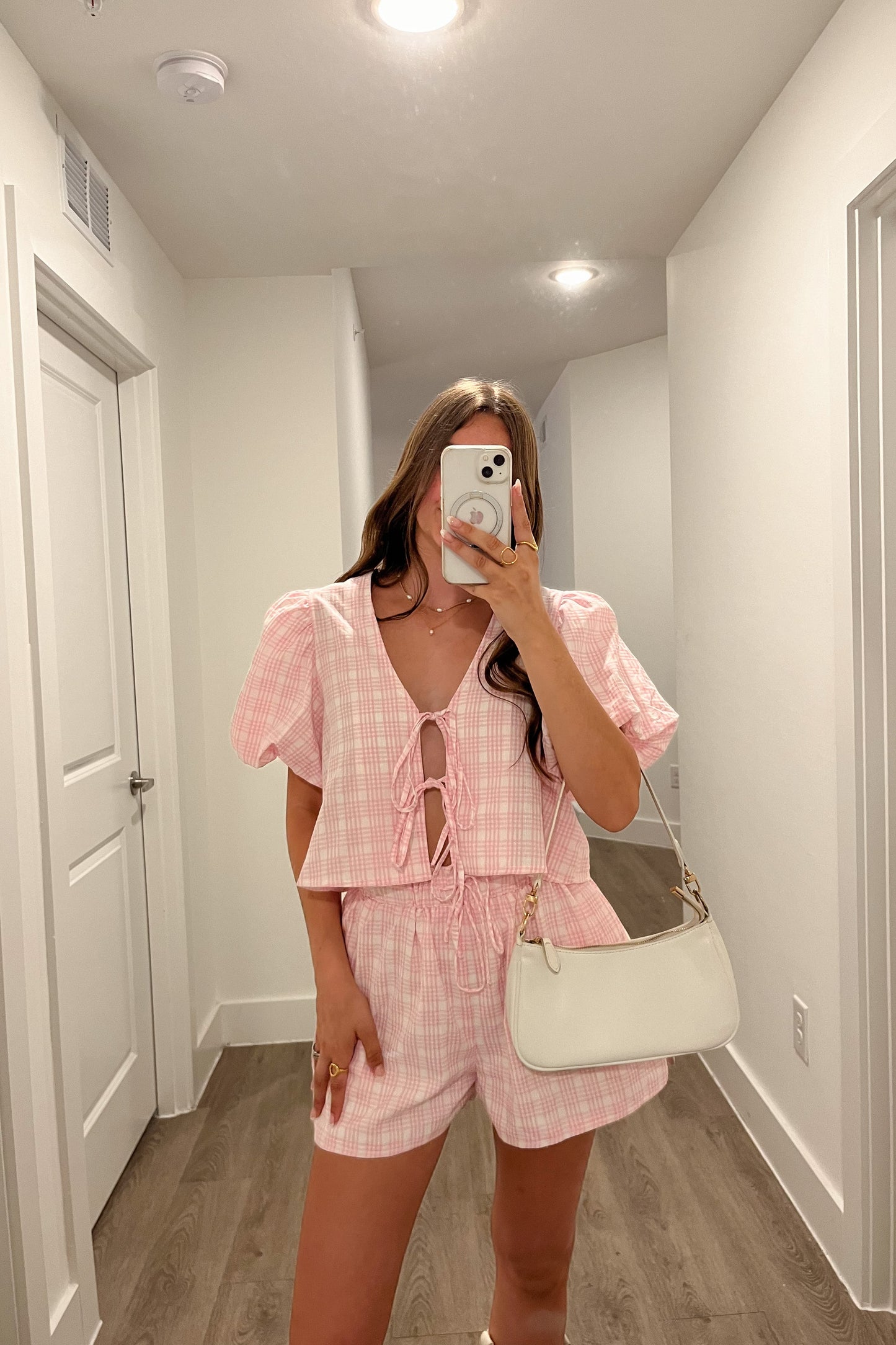Pink Summer Gingham Set