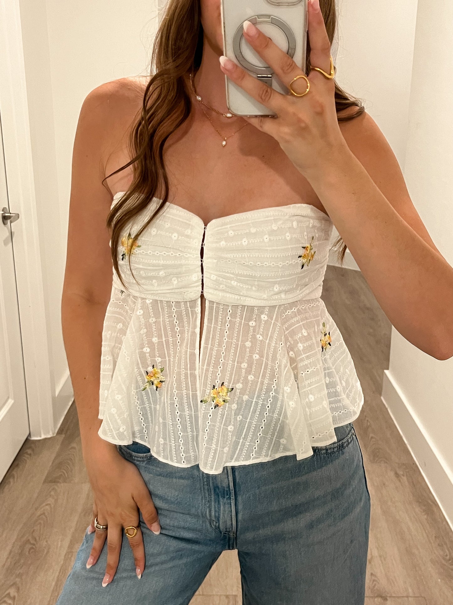 Sunflower Removable Strap Top
