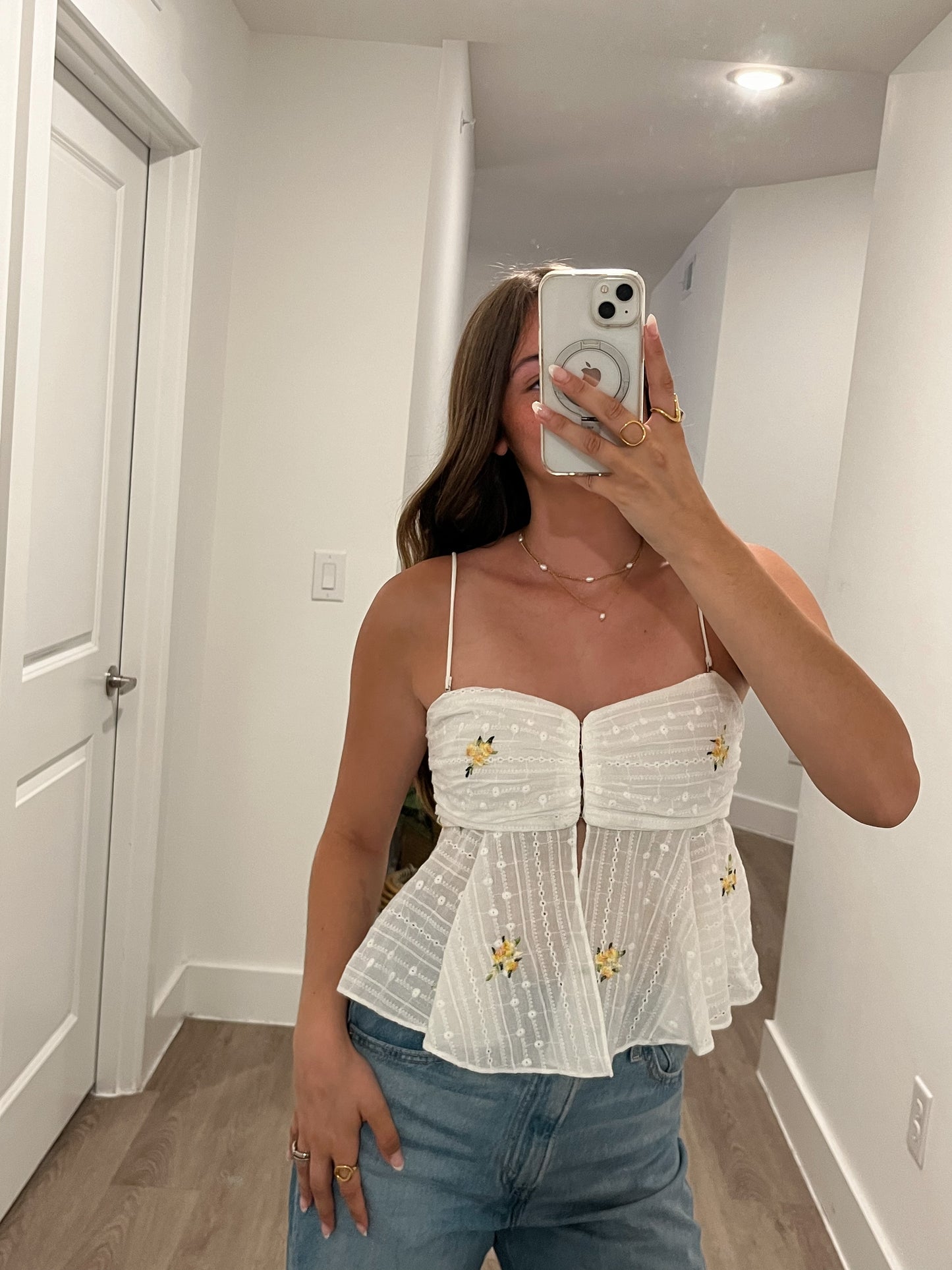 Sunflower Removable Strap Top