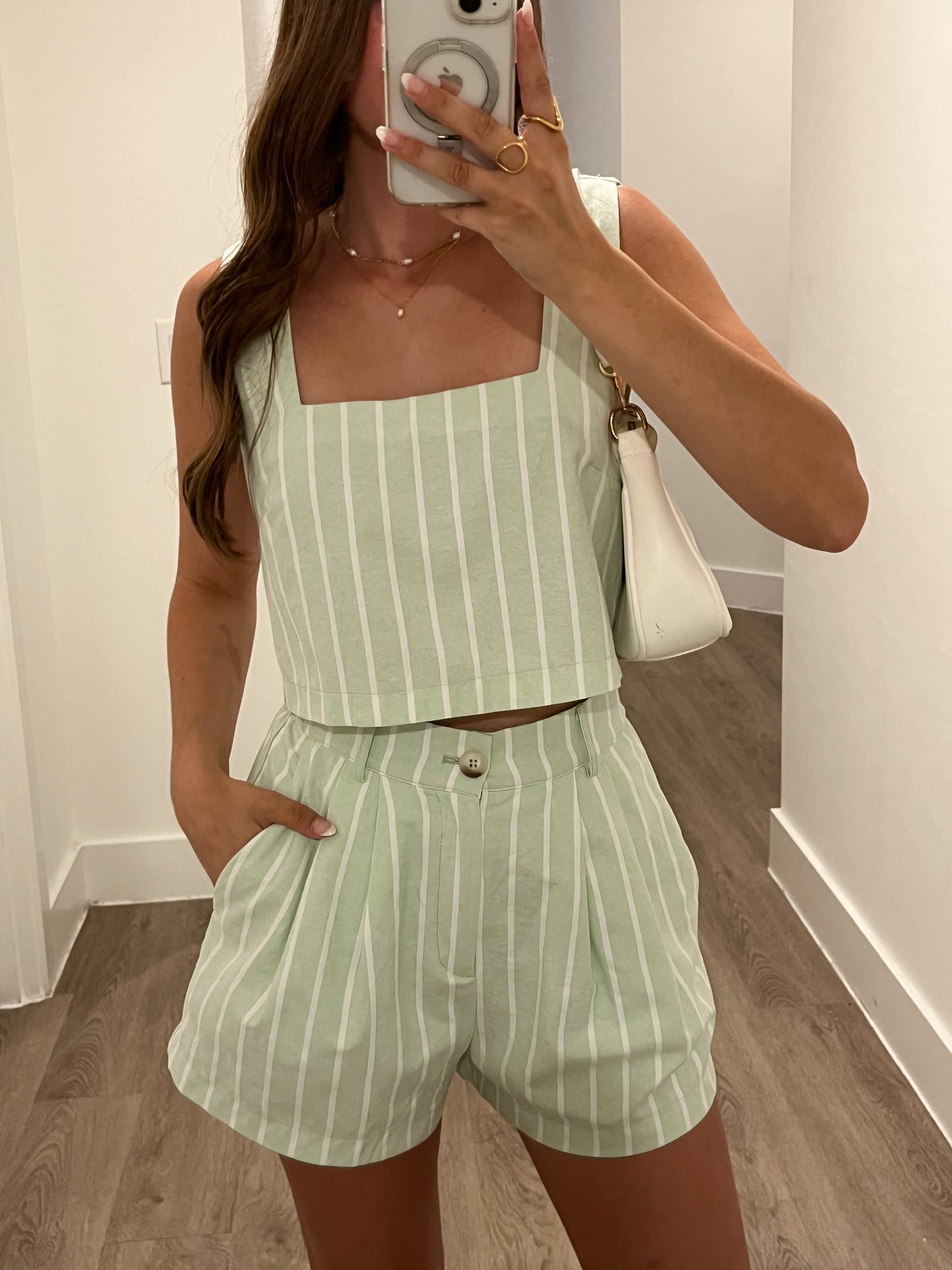 Coconut Lime Stripe Set
