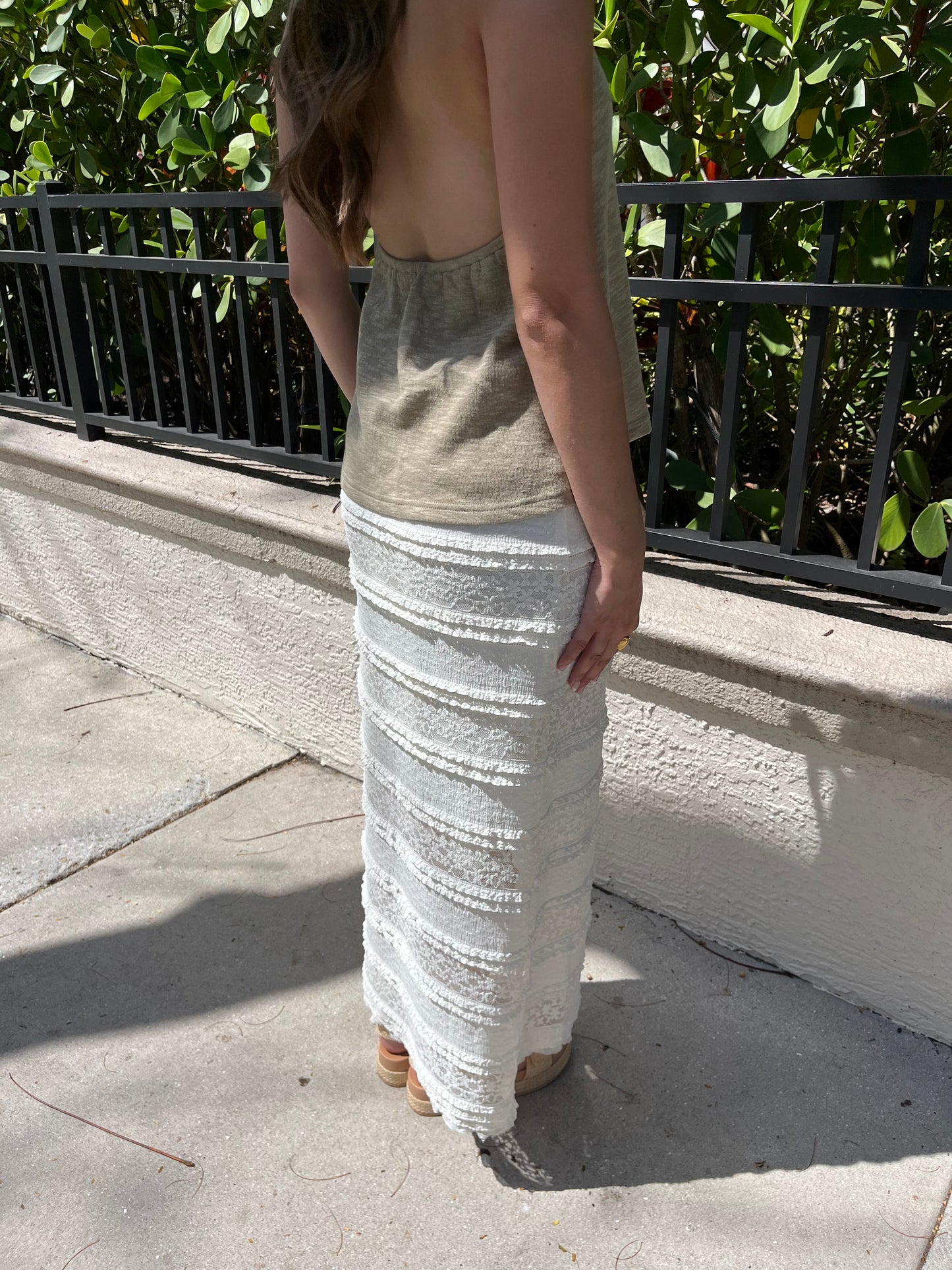Harbor Lace Midi Skirt