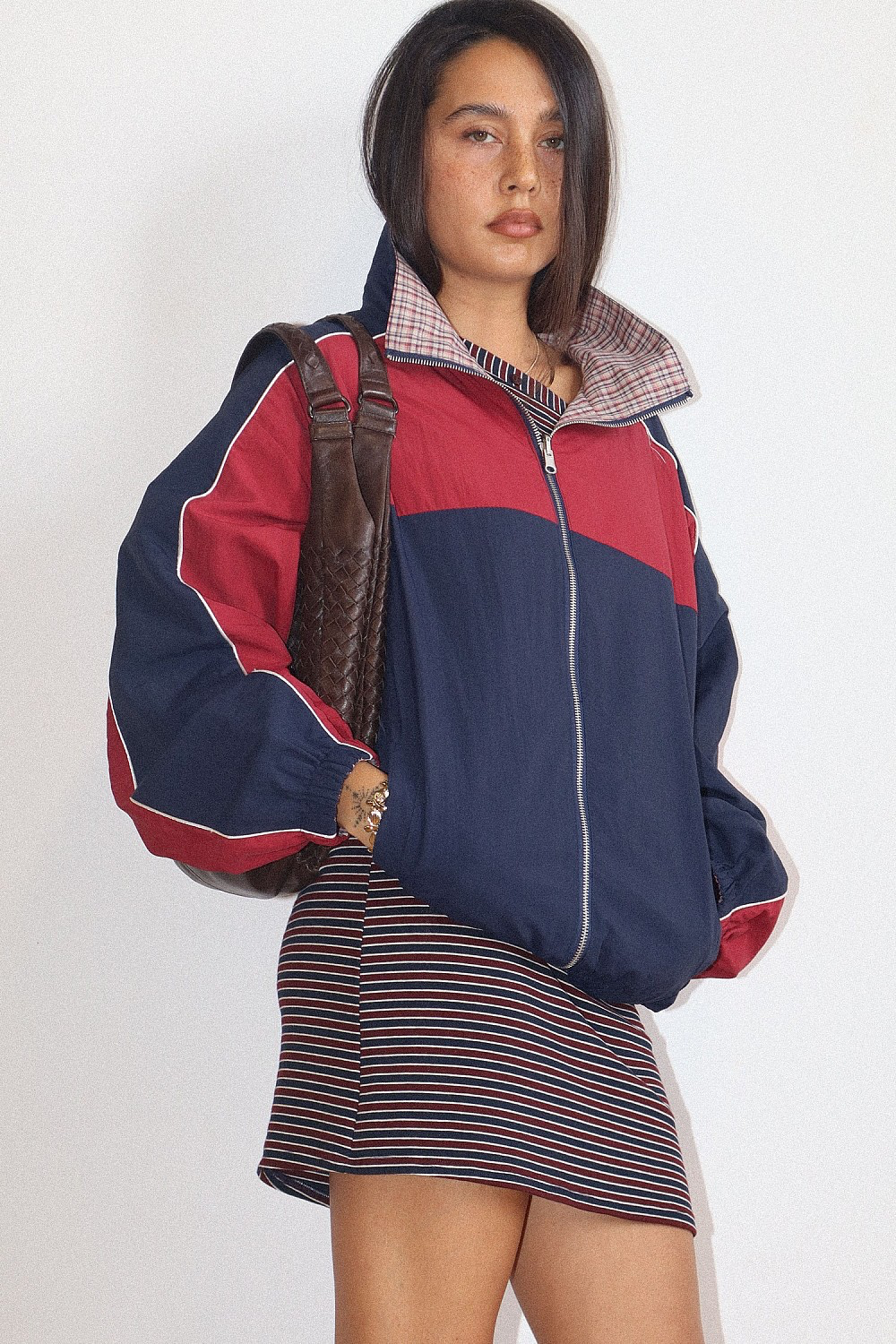 Navy/Red Reversible Windbreaker Zip Up