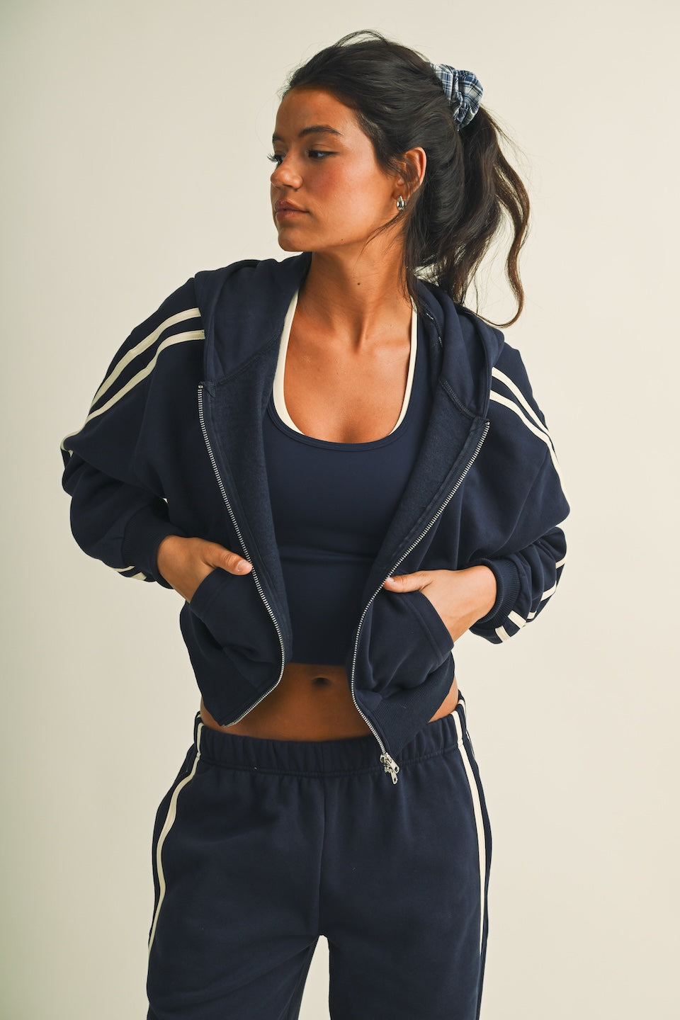 Navy/yellow Sweat Set
