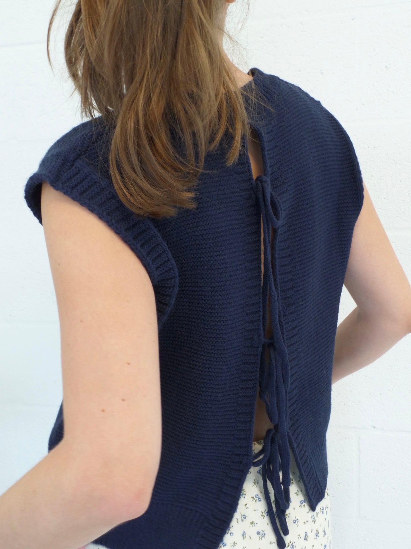 Knit Open Back Tie Top