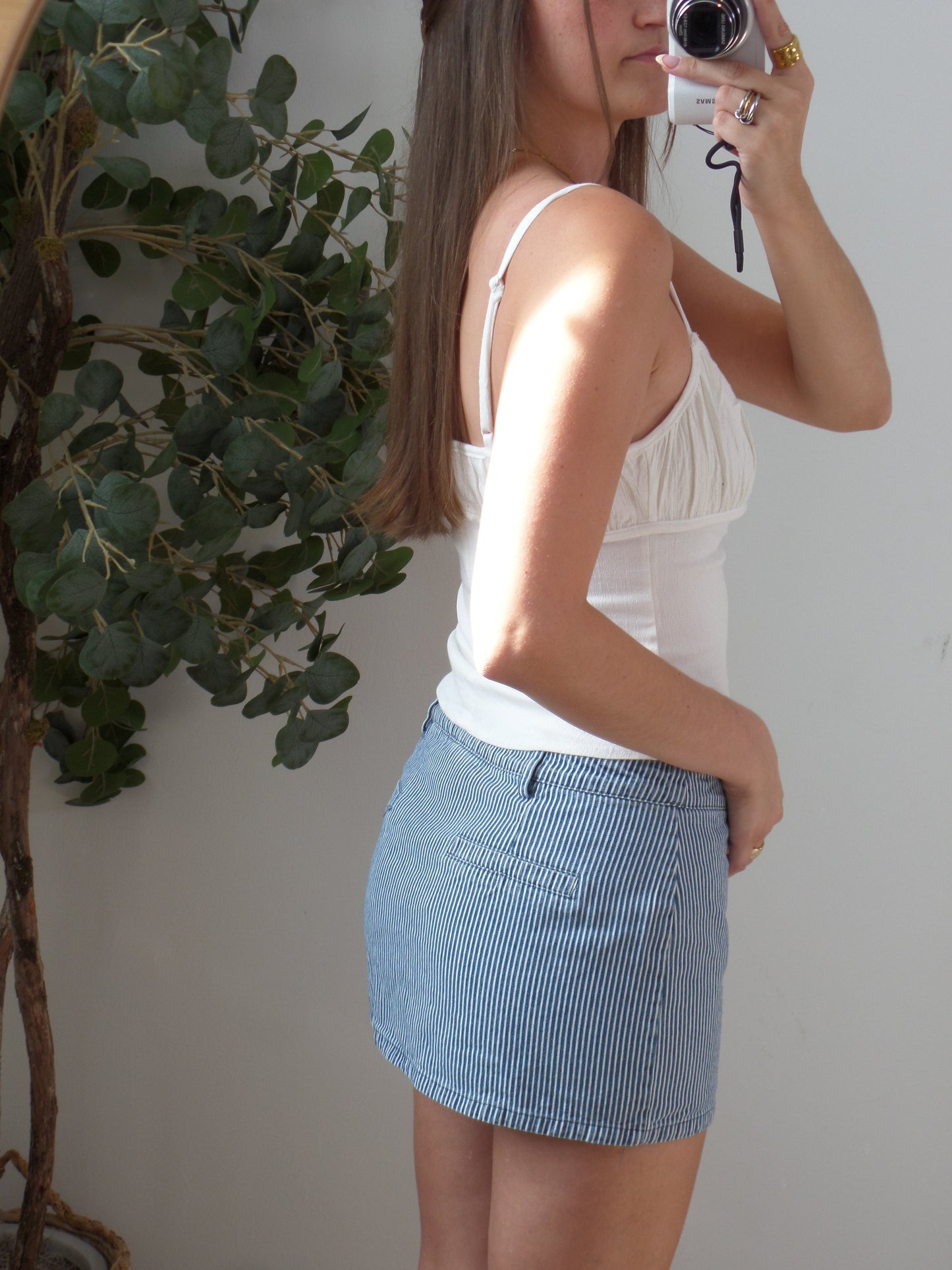 Stretchy Linen White Top