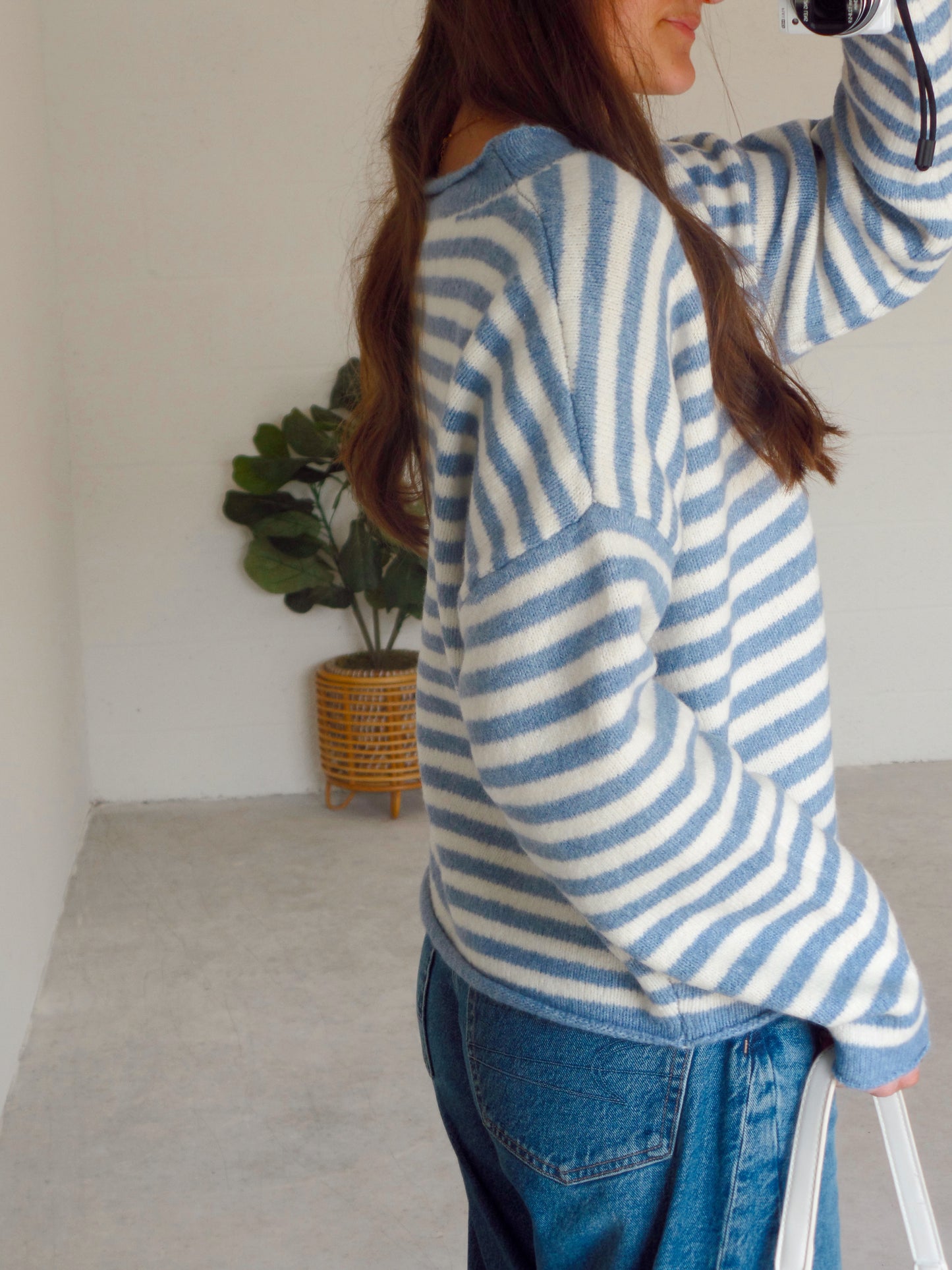 Falling For Blue Stripe Cardigan