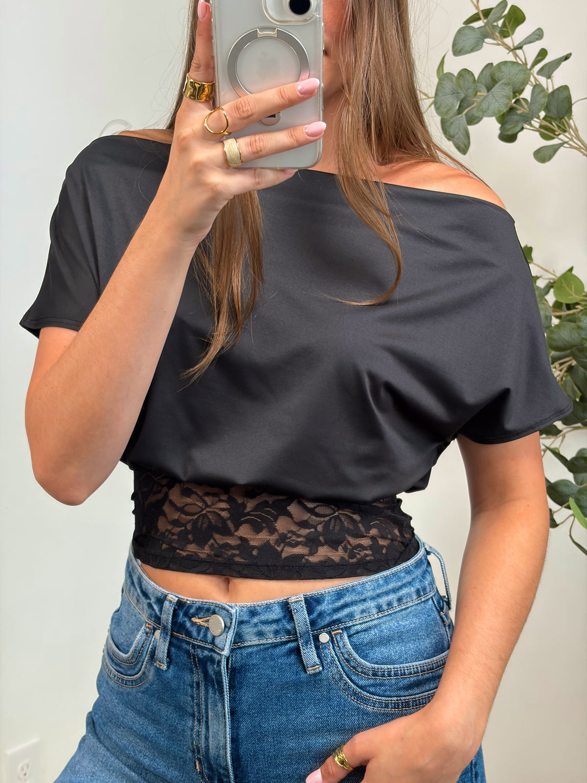 Sienna Lace Top - Black