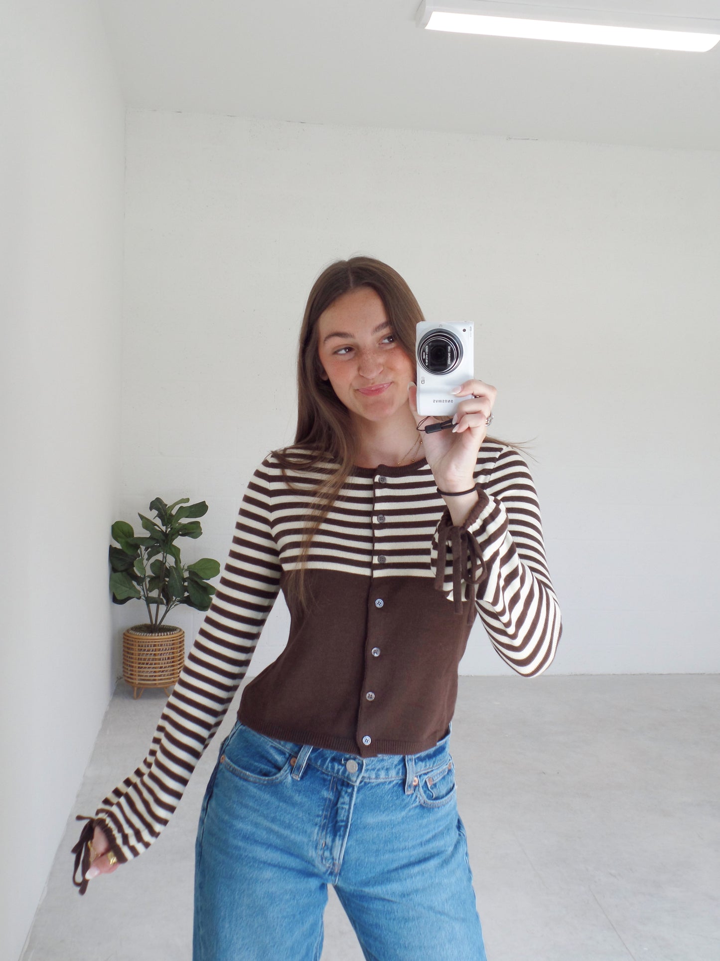 Hazelnut Stripe Knit Top