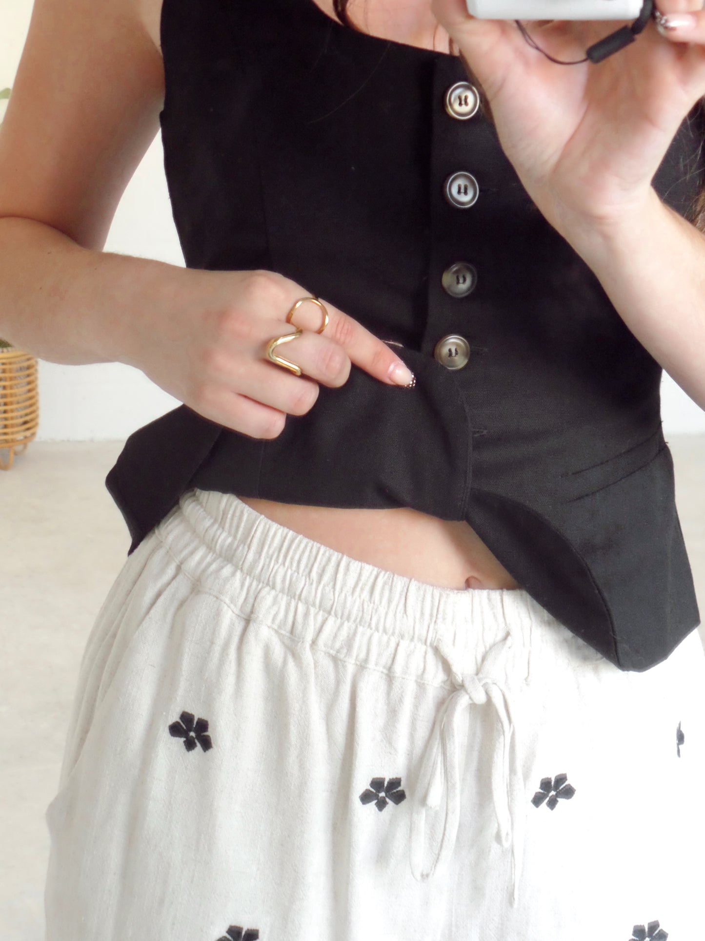 Ember Glow Button-Up Vest