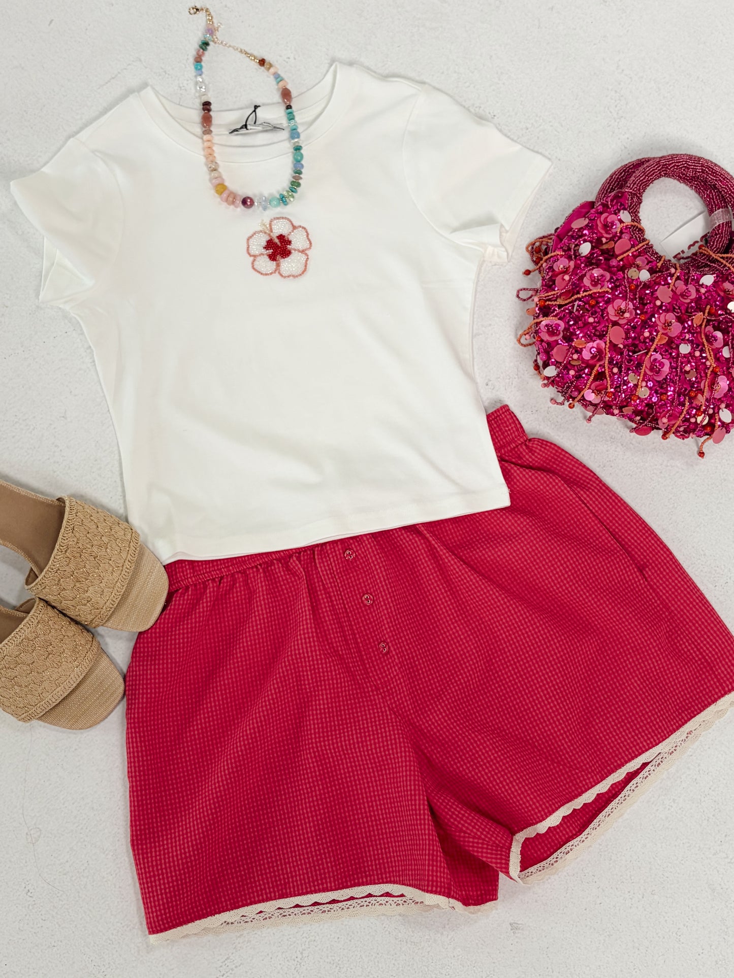 Berry Sweet Gingham Short