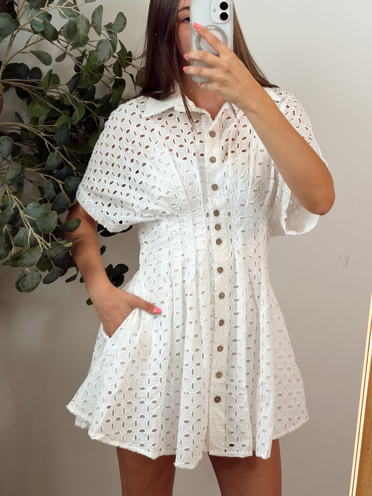 White Eyelet Dress