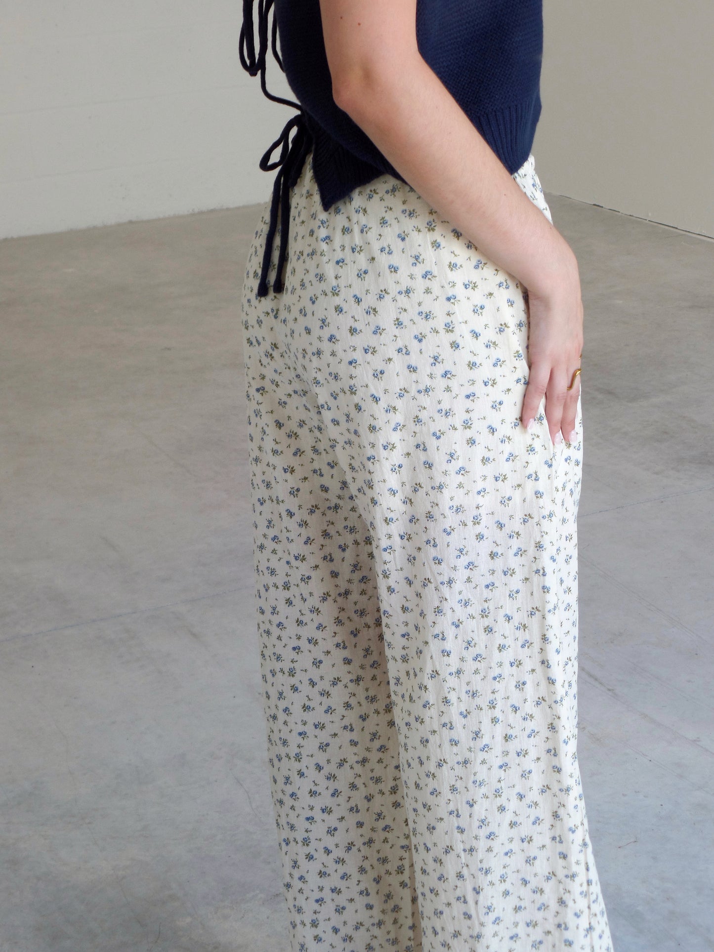 Autumn Bloom Linen Pant