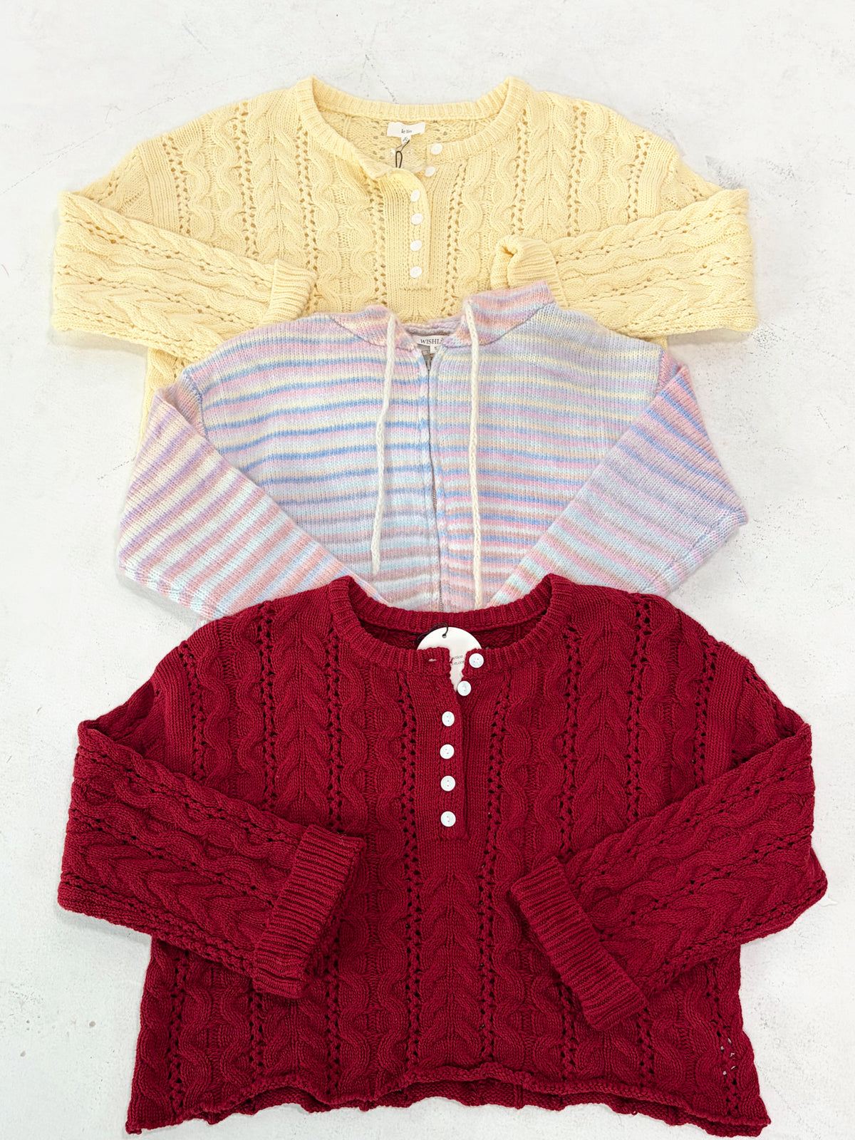 Burgundy Cable Knit Sweater