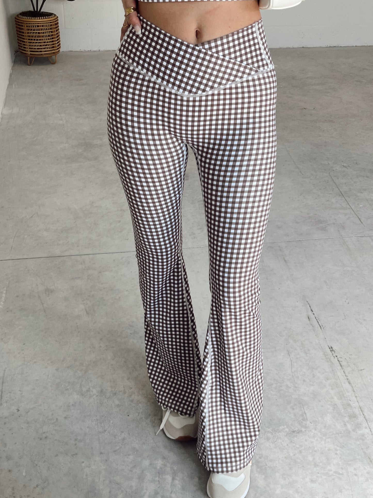 Brown Sugar Gingham Athletic Set