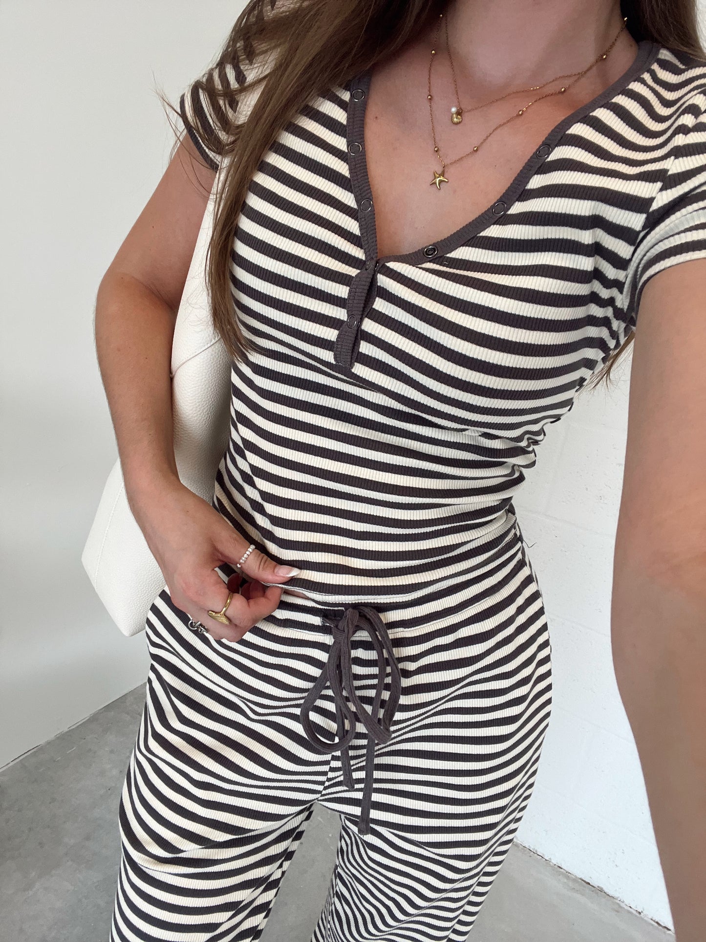Coco and Cream Stripe Set