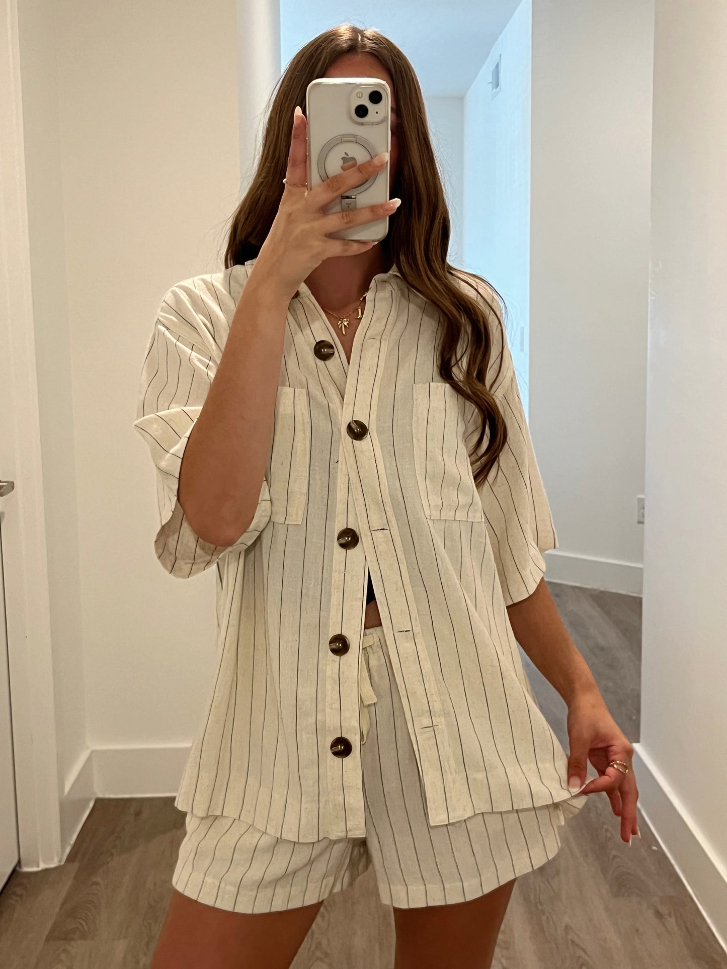 Resort Linen Stripe Set