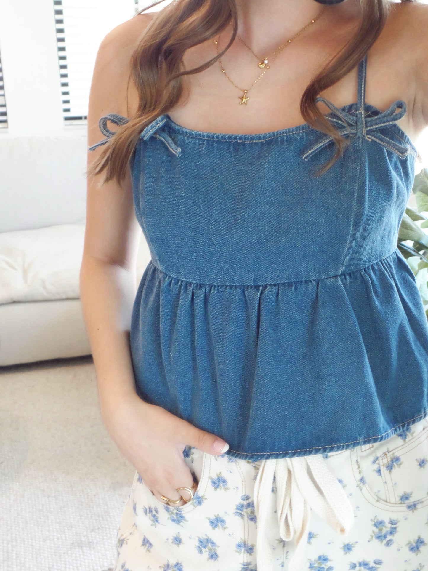 Falling for Fall Denim Top