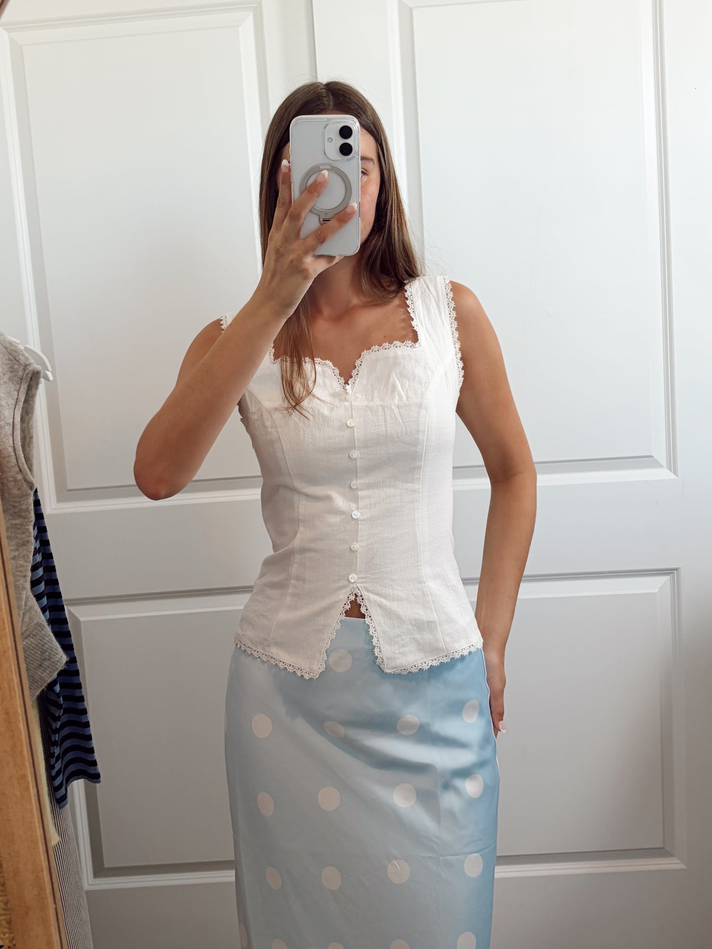 Fresh Air Lace Trim Top