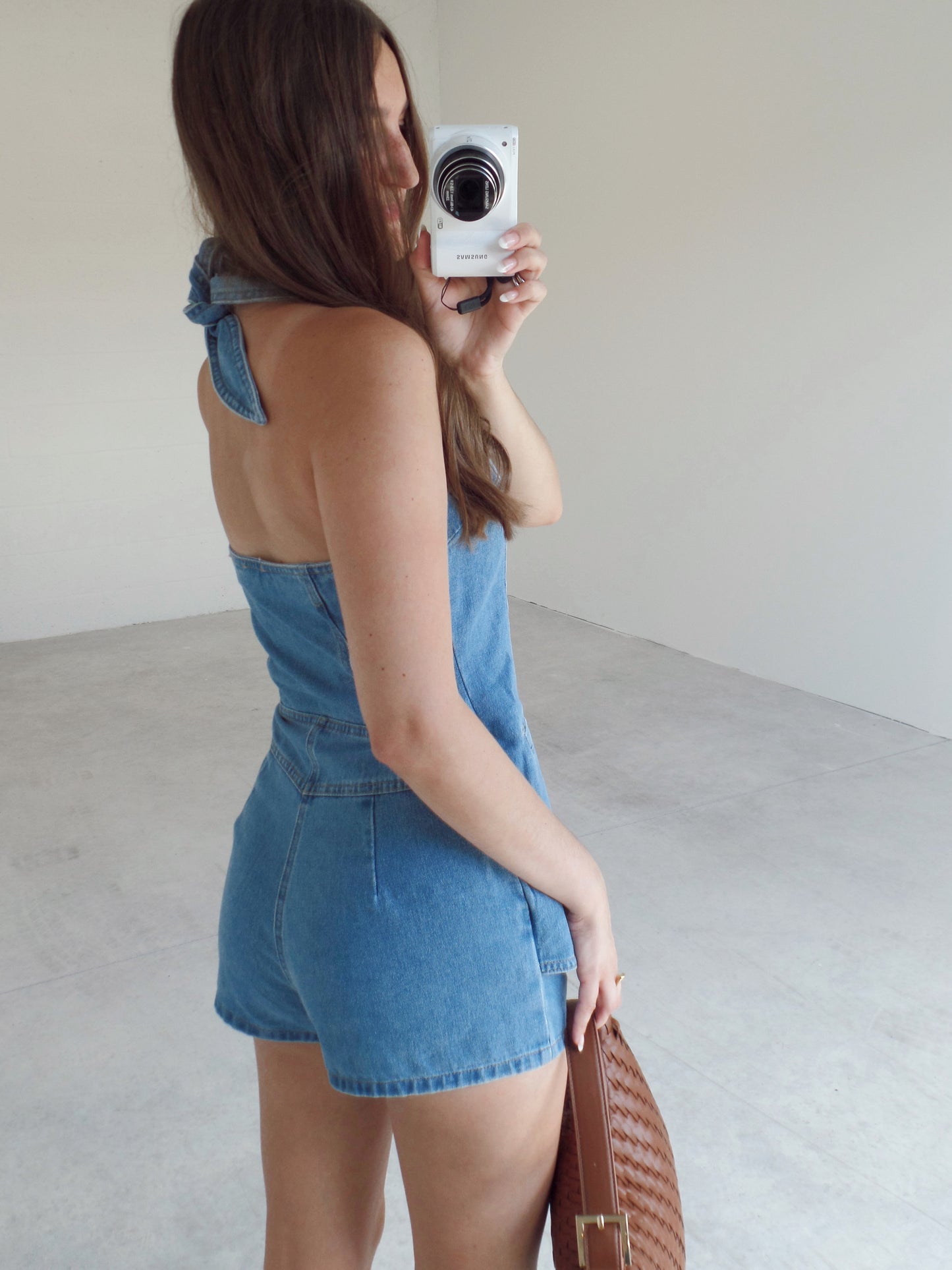 Cider Days Denim Romper