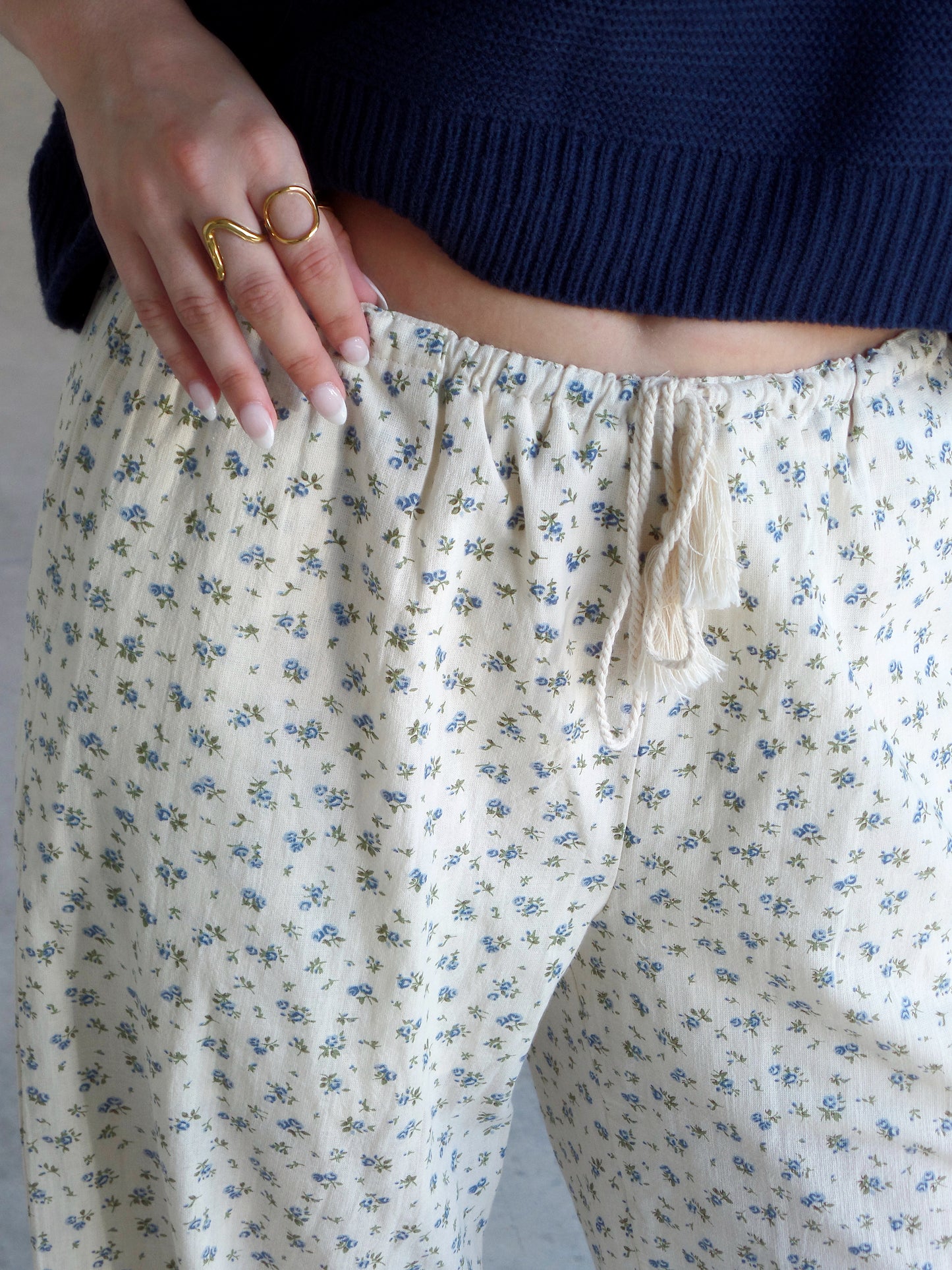 Autumn Bloom Linen Pant