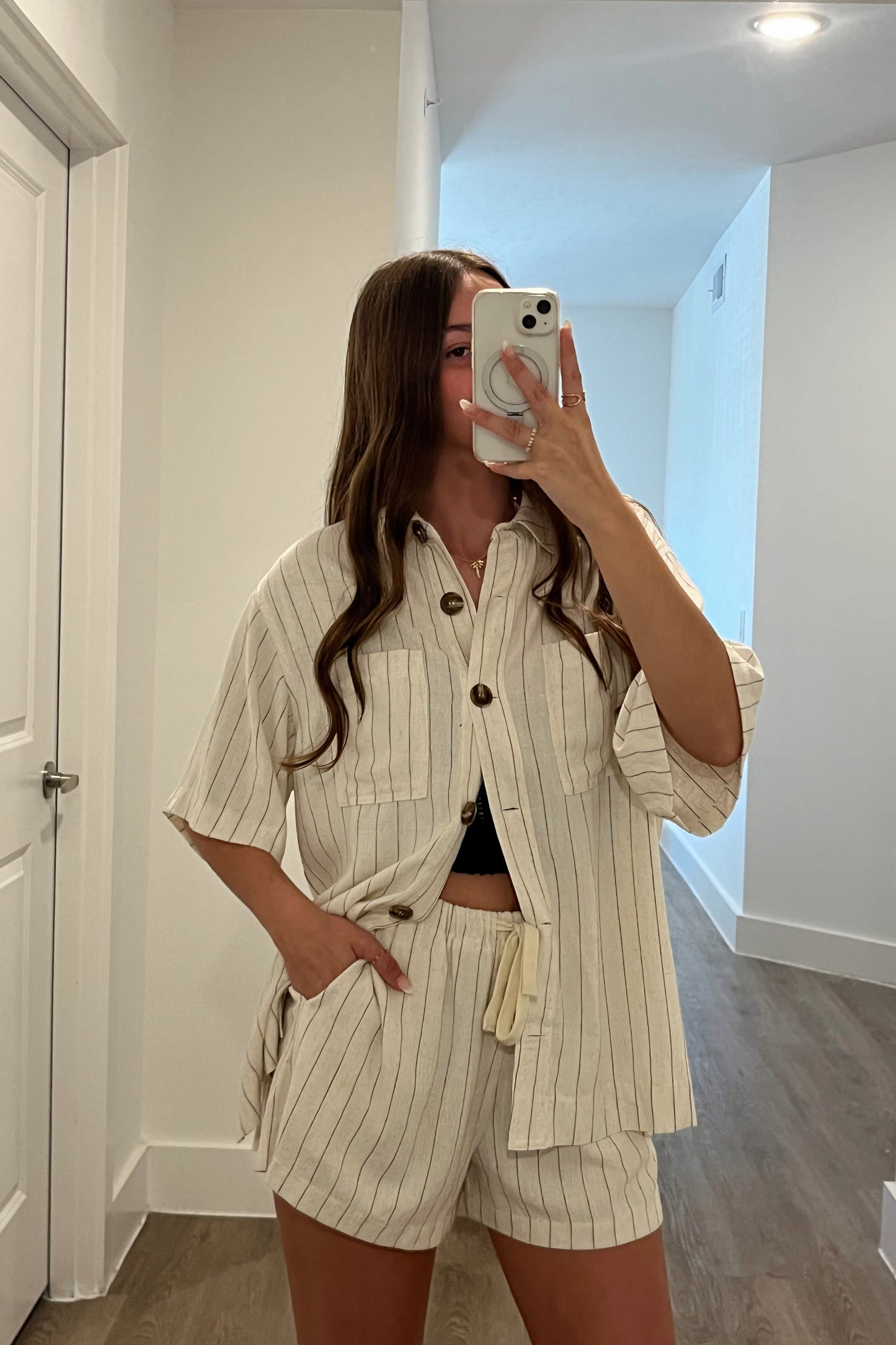 Resort Linen Stripe Set