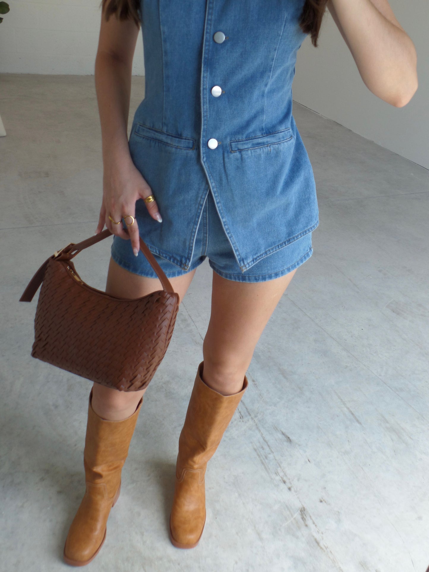 Cider Days Denim Romper