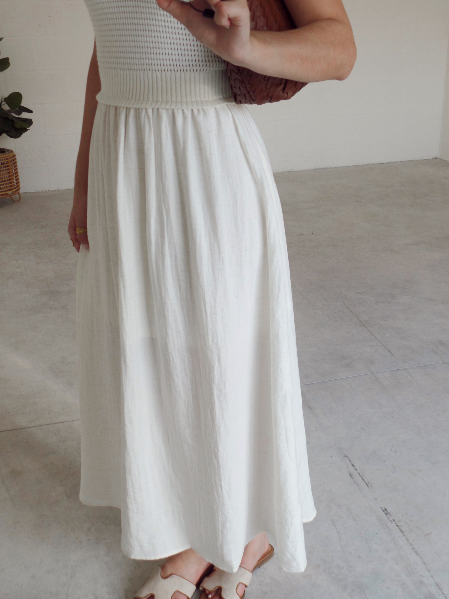 Harvest Ivory Midi Dress