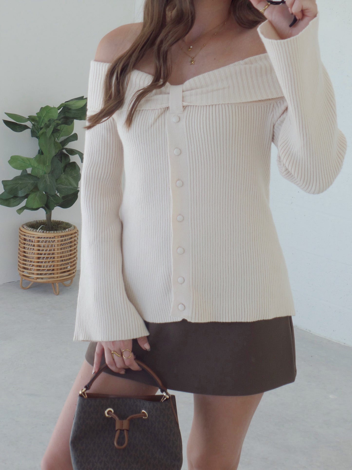 Warm Whispers Off The Shoulder Top