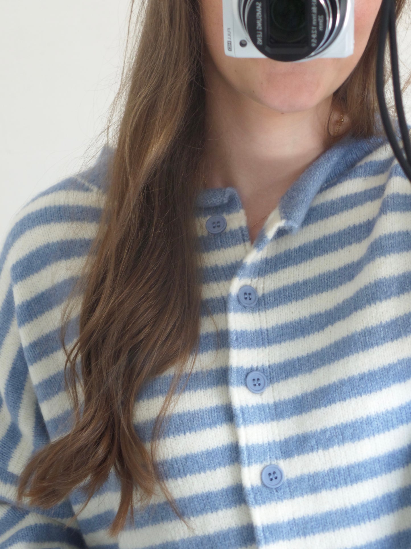 Falling For Blue Stripe Cardigan