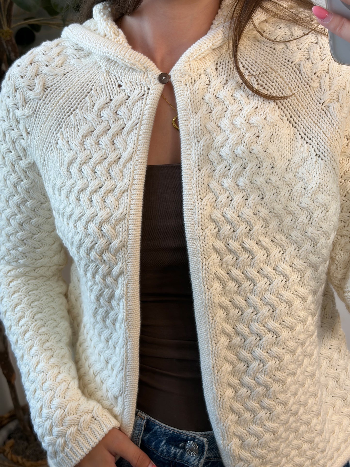 One Button Knit Cardigan